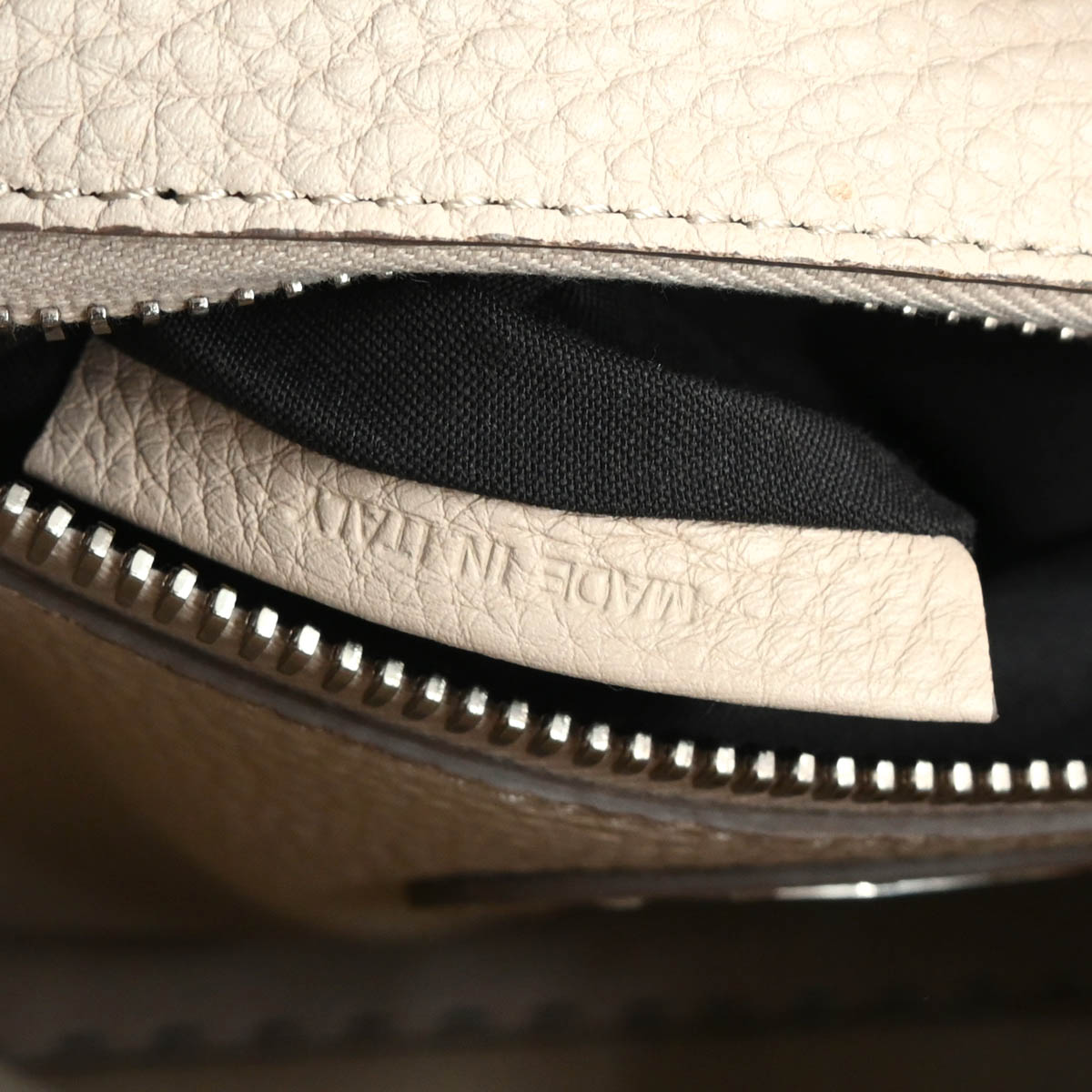Fendi Gray Leather Peekaboo 2way Shoulder Handbag