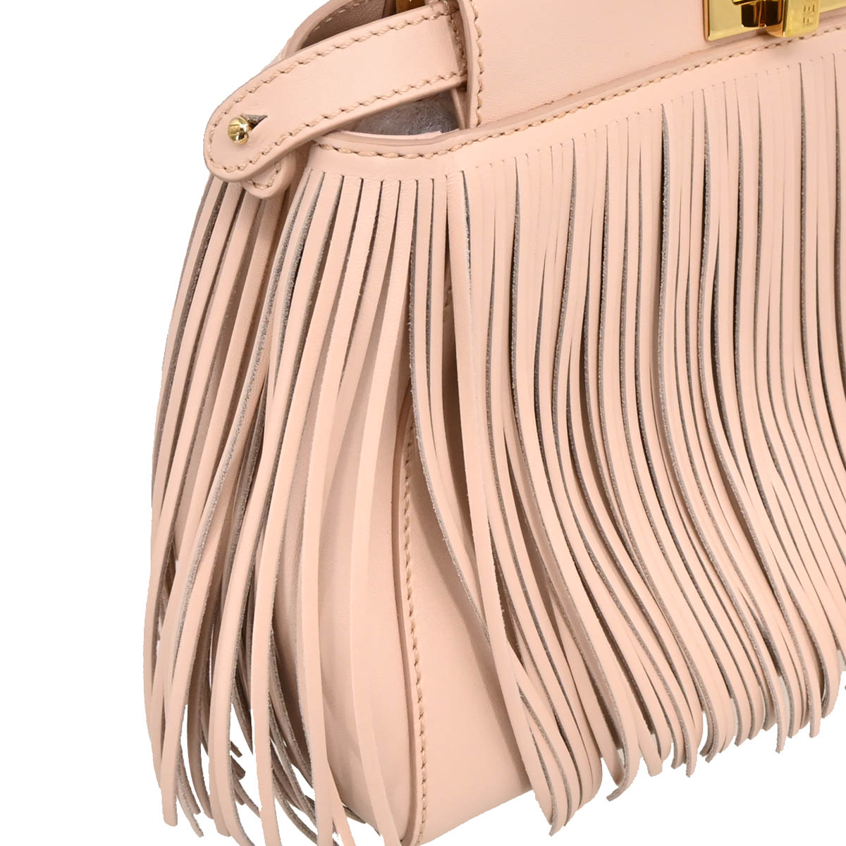 Fendi Pink Leather Peekaboo Mini 2way Shoulder Handbag