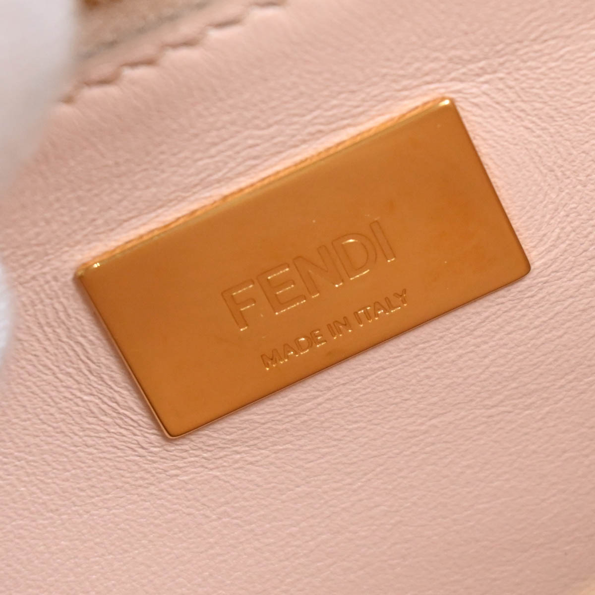 Fendi Pink Leather Peekaboo Mini 2way Shoulder Handbag
