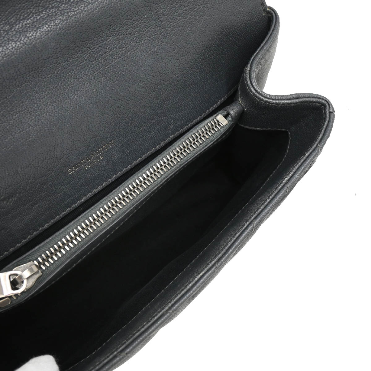 Saint Laurent Gray Leather College 2way Shoulder Handbag