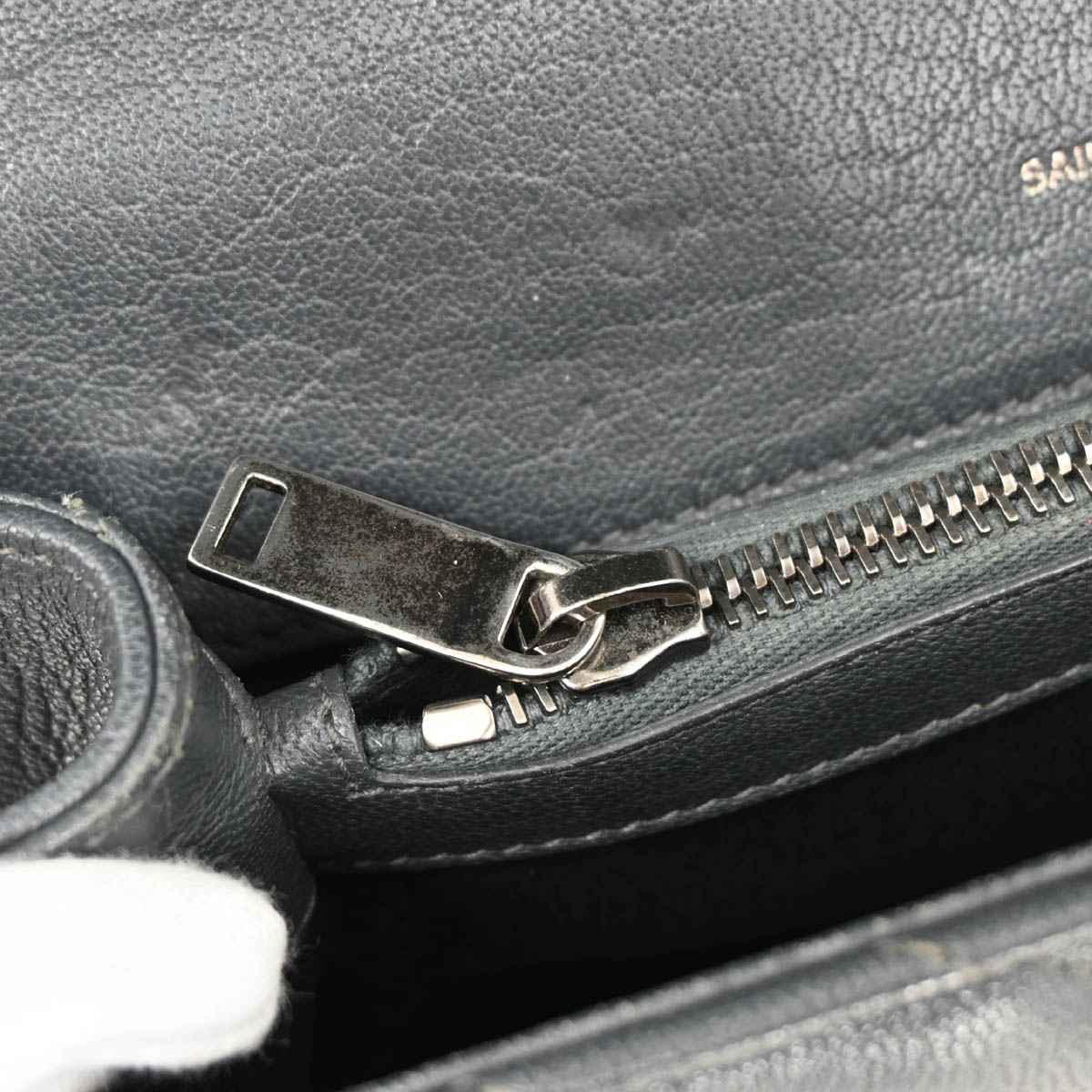 Saint Laurent Gray Leather College 2way Shoulder Handbag