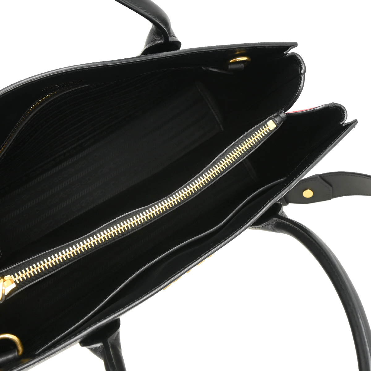 Prada Black Leather 2way Shoulder Handbag