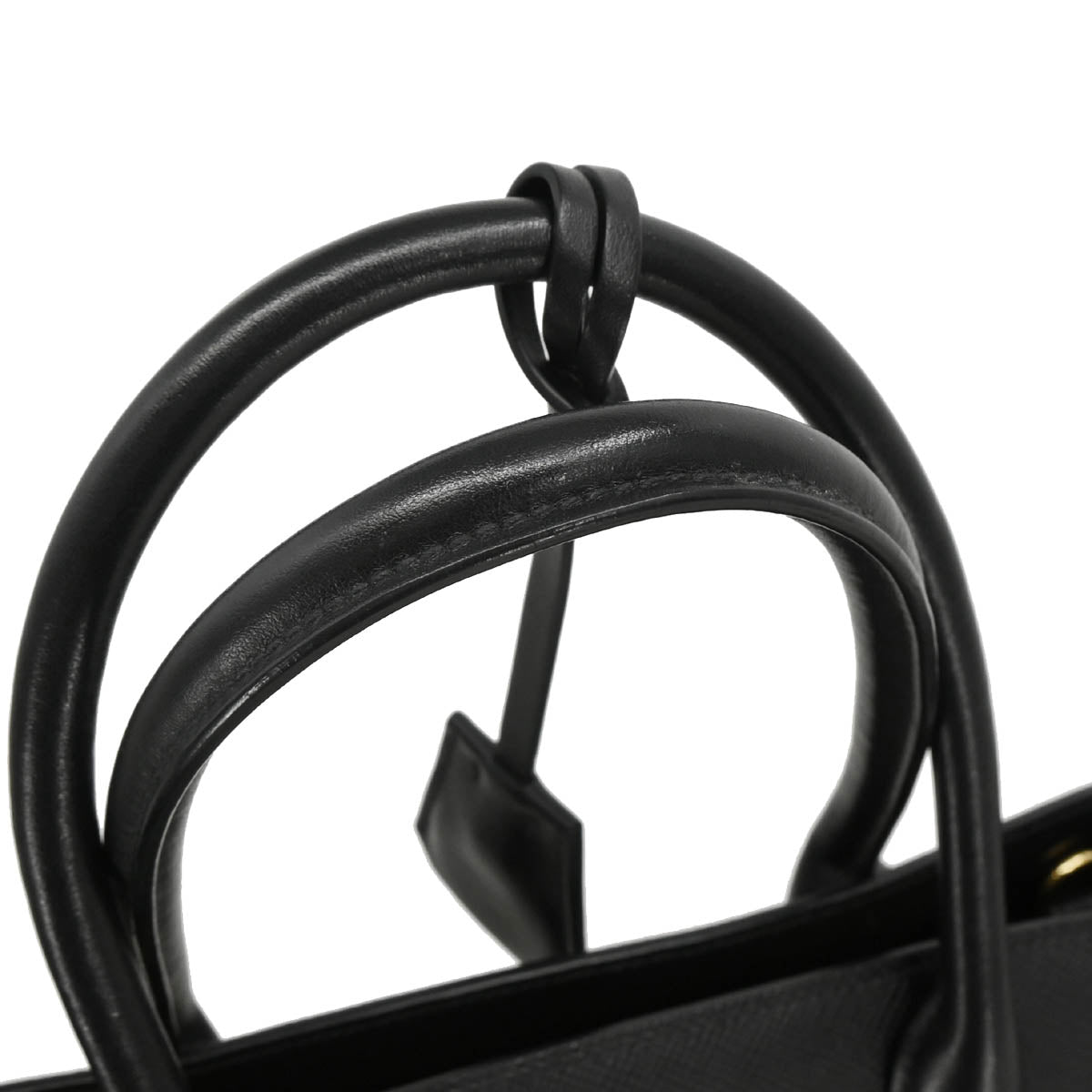 Prada Black Leather 2way Shoulder Handbag