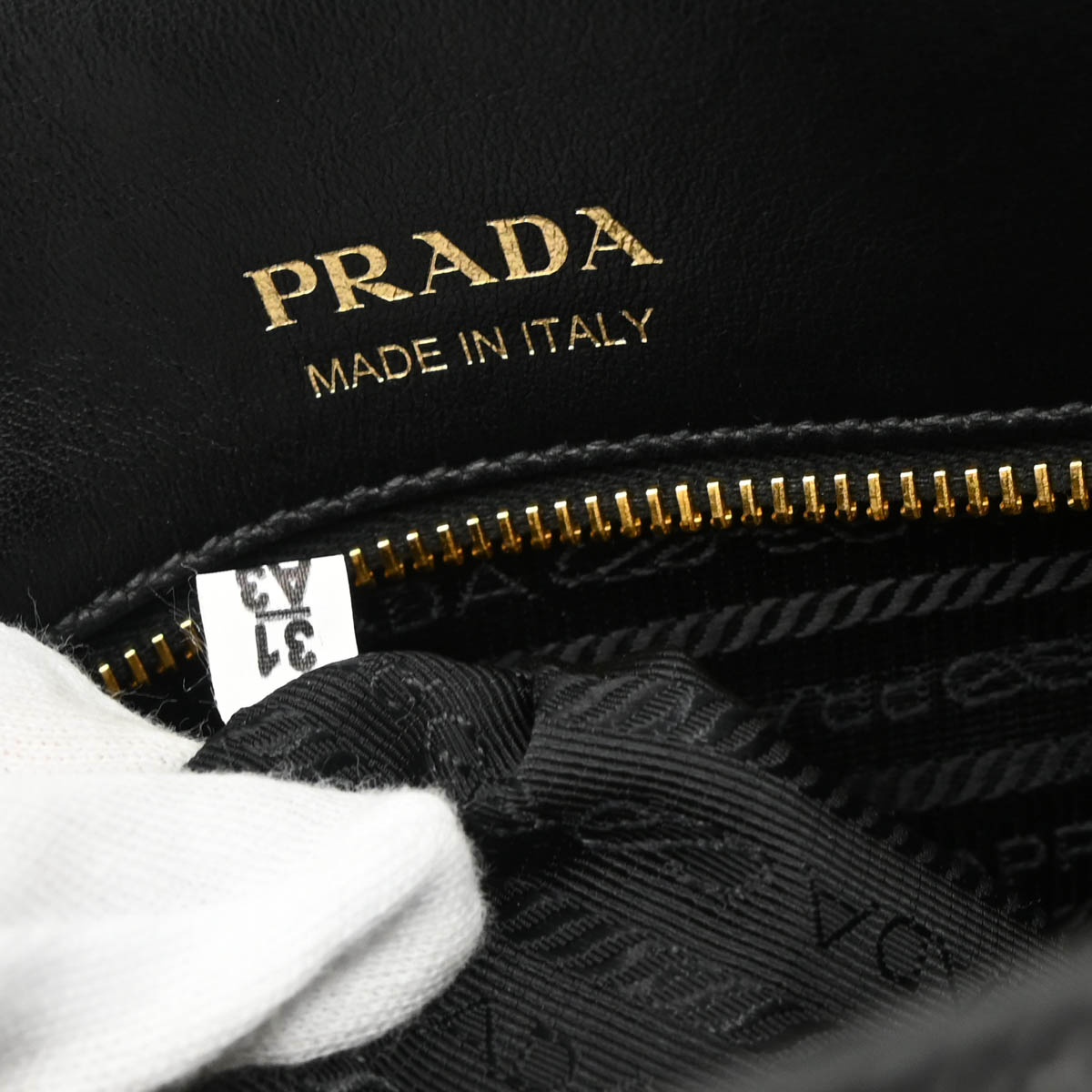 Prada Black Leather 2way Shoulder Handbag