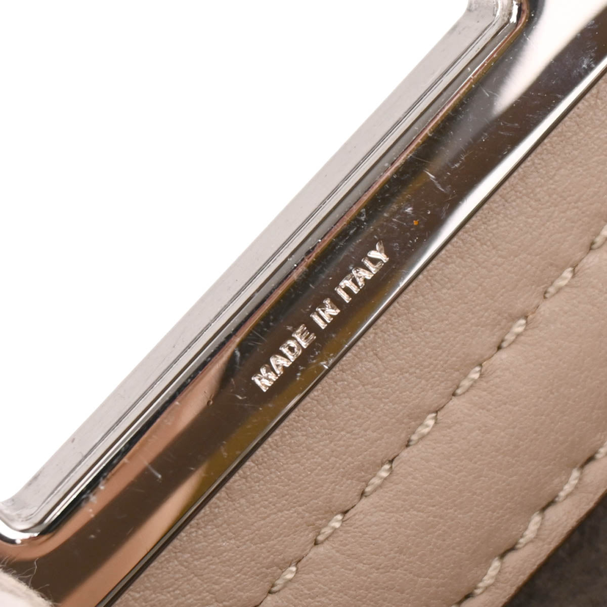 Fendi Gray Leather Peekaboo Fit 2way Shoulder Handbag