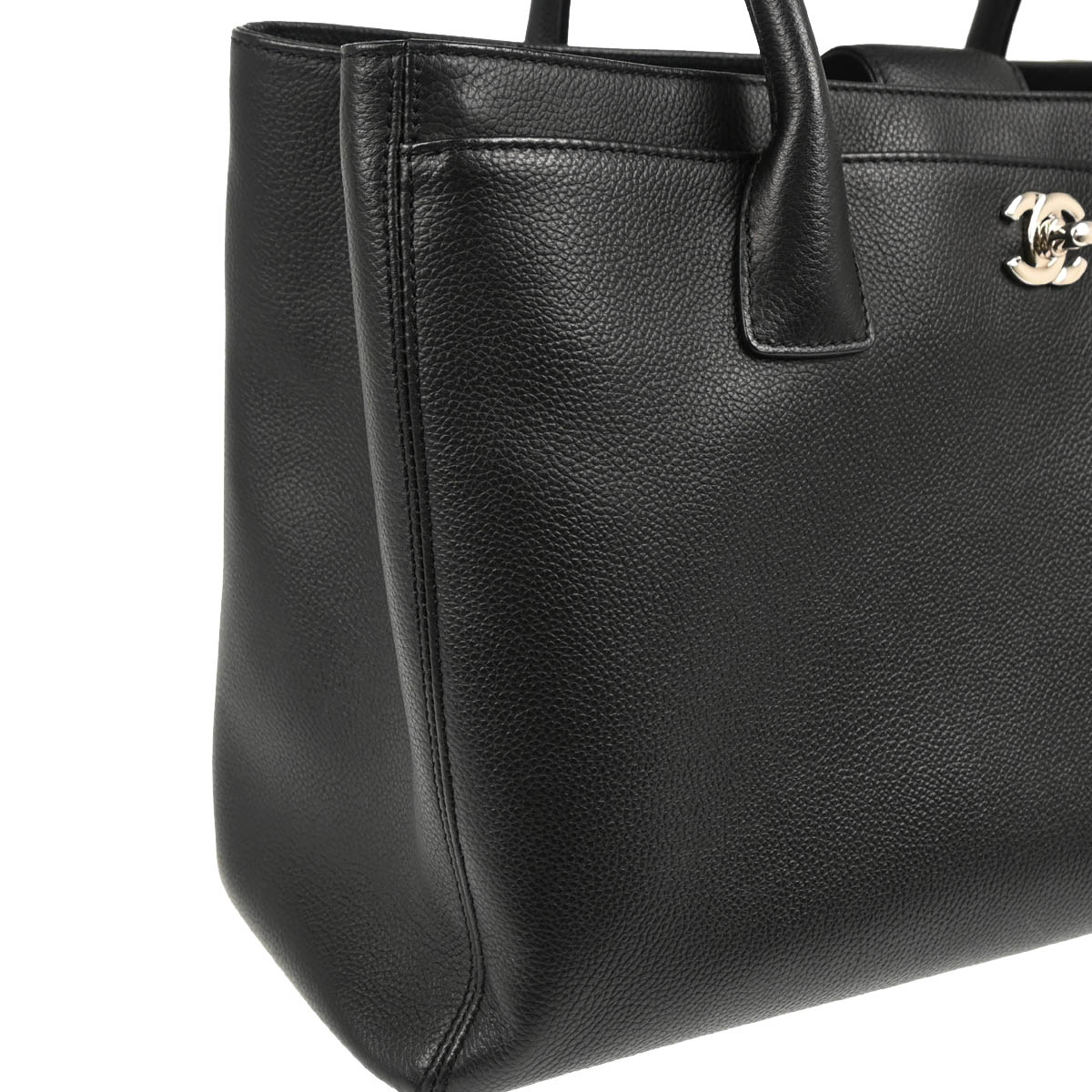 Chanel 2013-2014 Black Calfskin Executive Cerf Tote 2way Shoulder Bag
