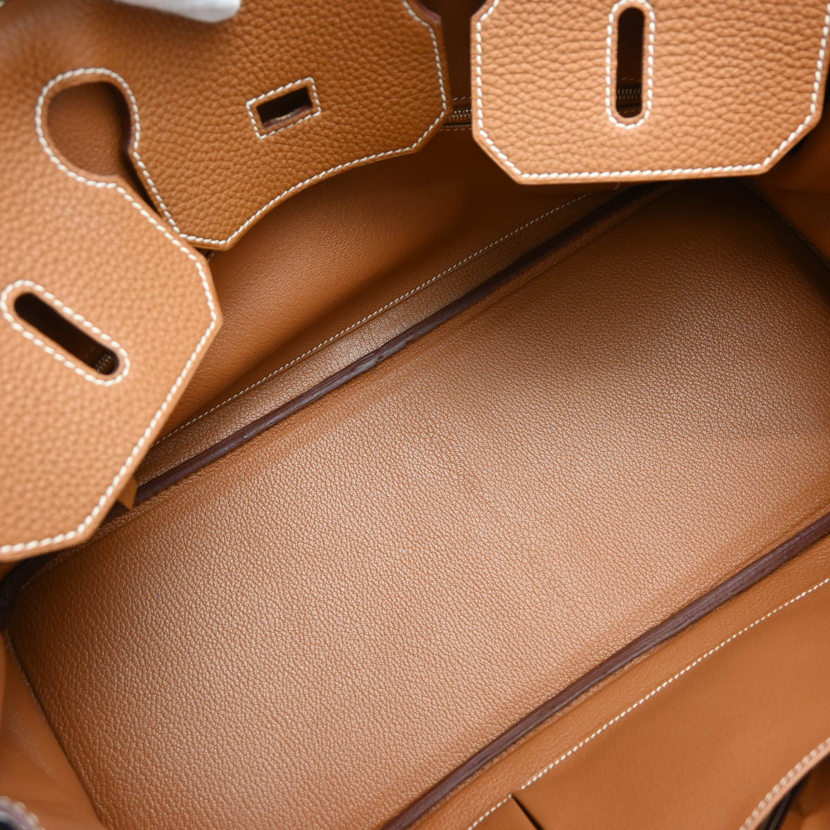 Hermes Gold Taurillon Clemence Shoulder Birkin Handbag