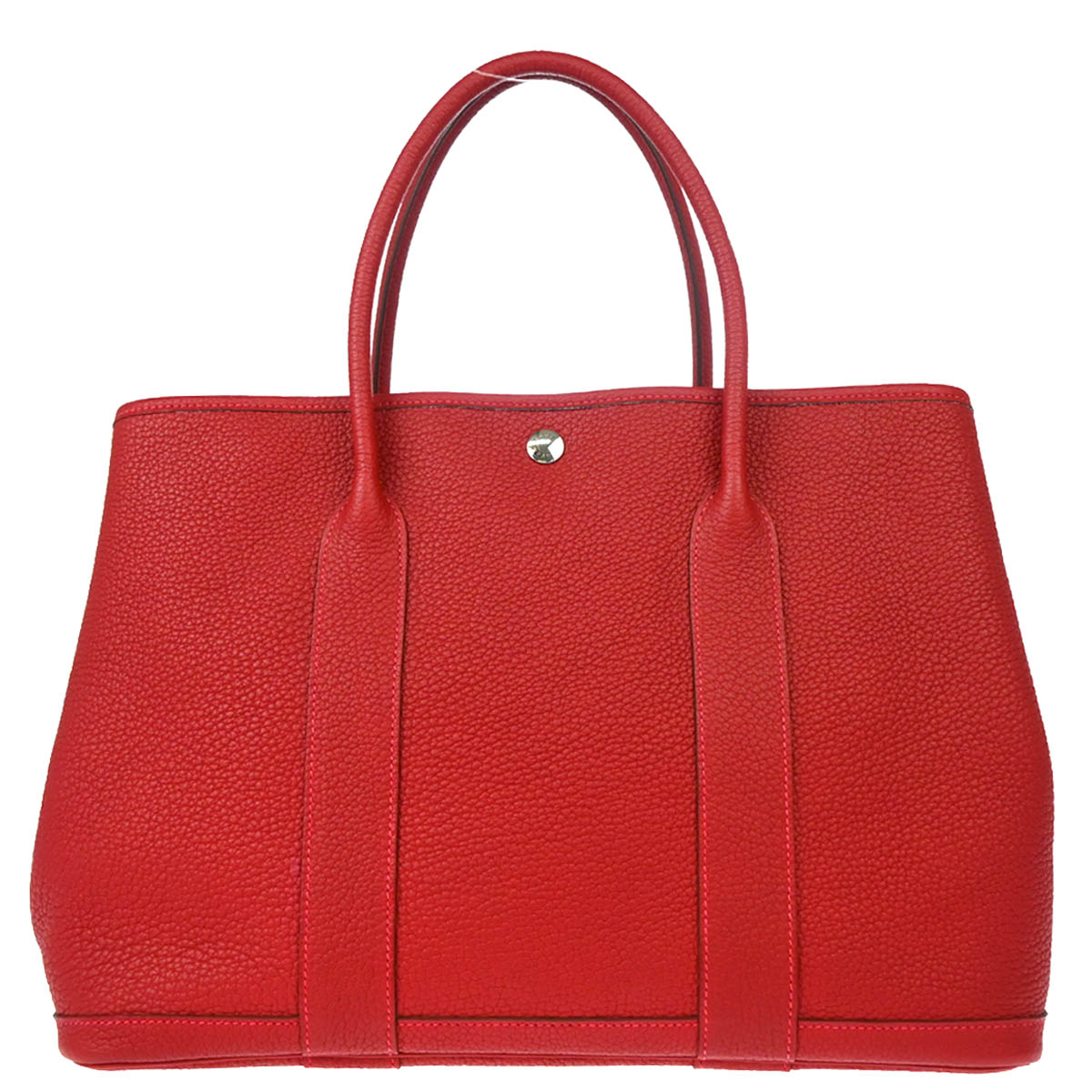 Hermes 2016 Rouge Vif Negonda Garden Party 36 PM Tote Handbag