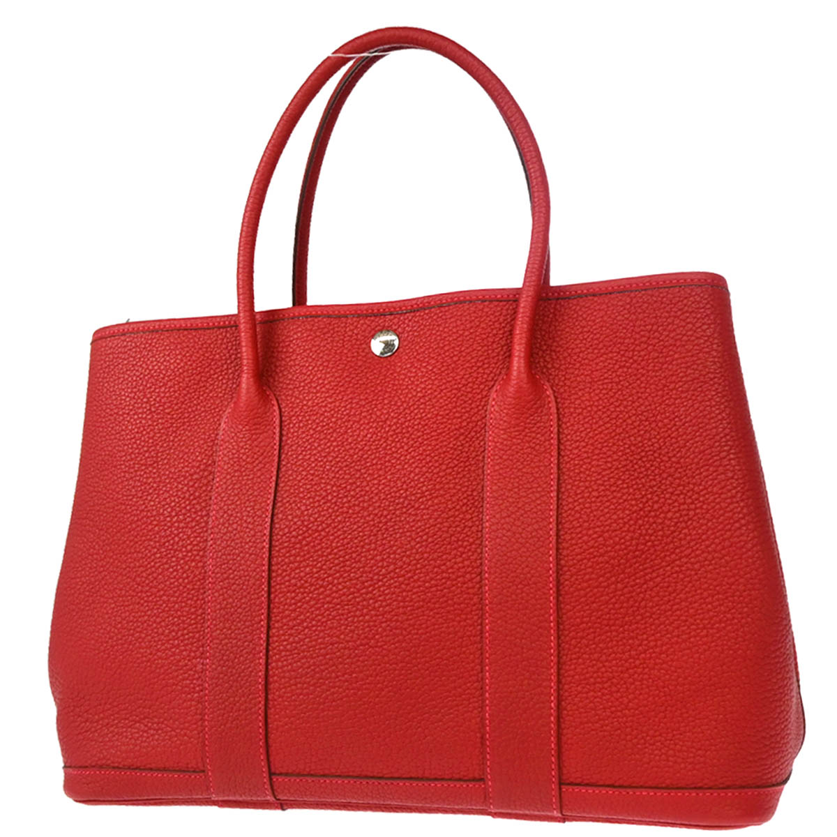 Hermes 2016 Rouge Vif Negonda Garden Party 36 PM Tote Handbag