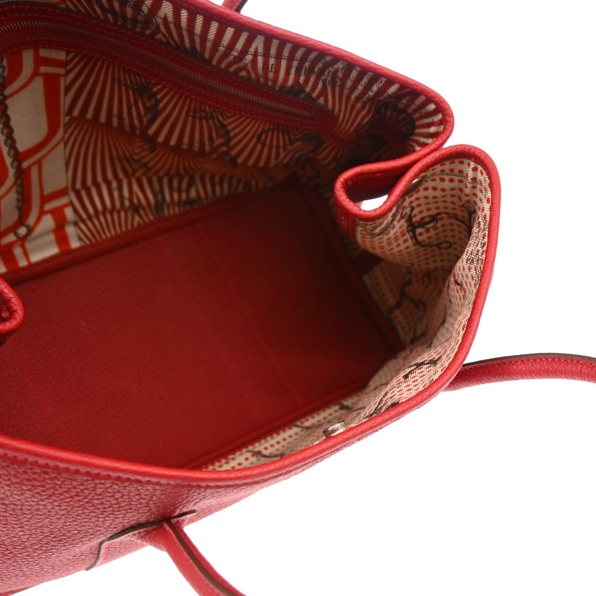 Hermes 2016 Rouge Vif Negonda Garden Party 36 PM Tote Handbag