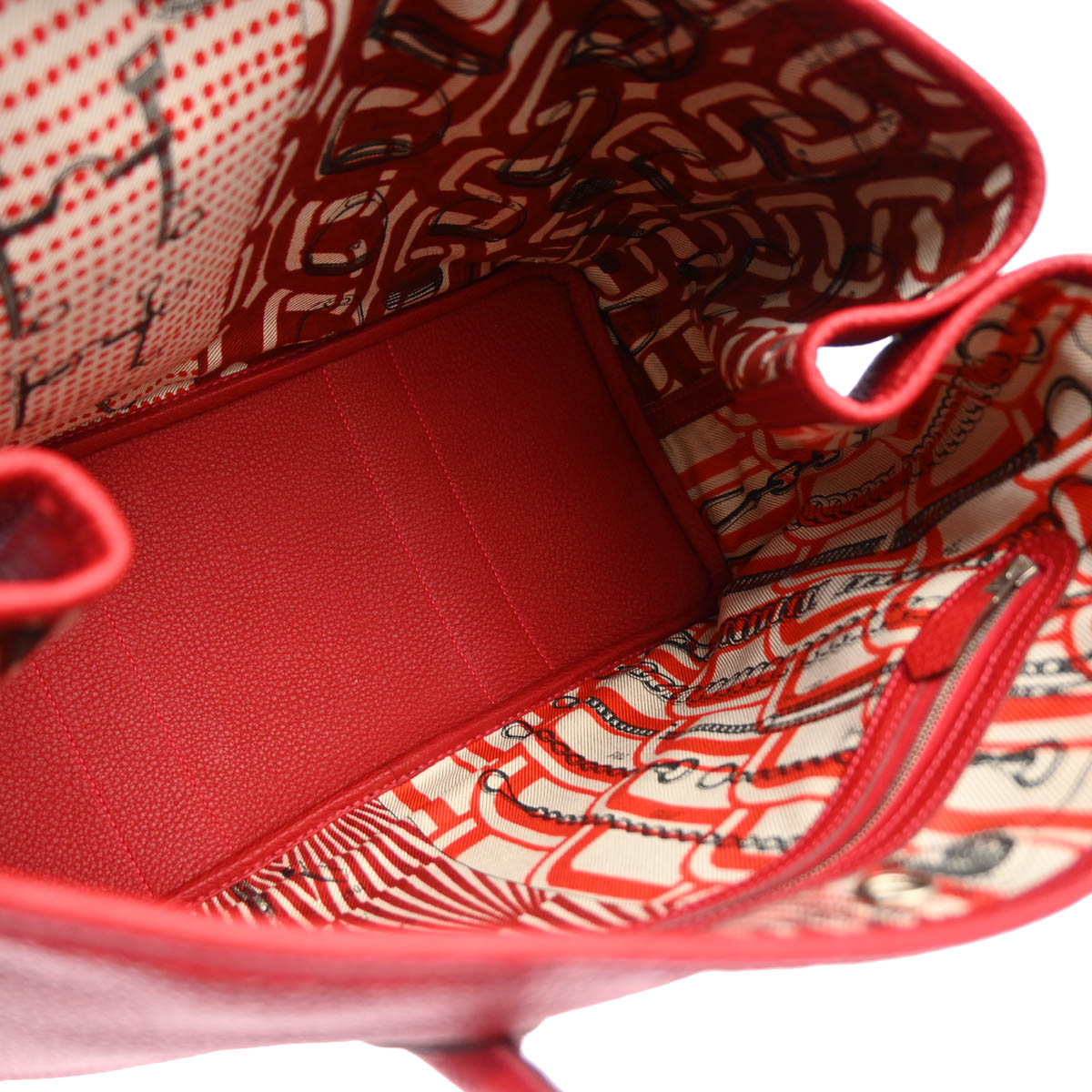 Hermes 2016 Rouge Vif Negonda Garden Party 36 PM Tote Handbag