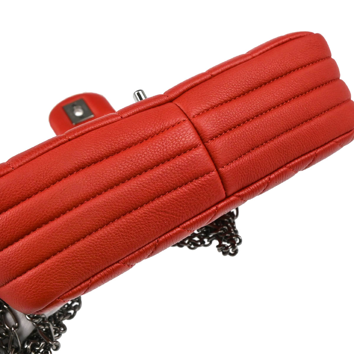 Chanel 2014 Red Lambskin Shoulder Bag