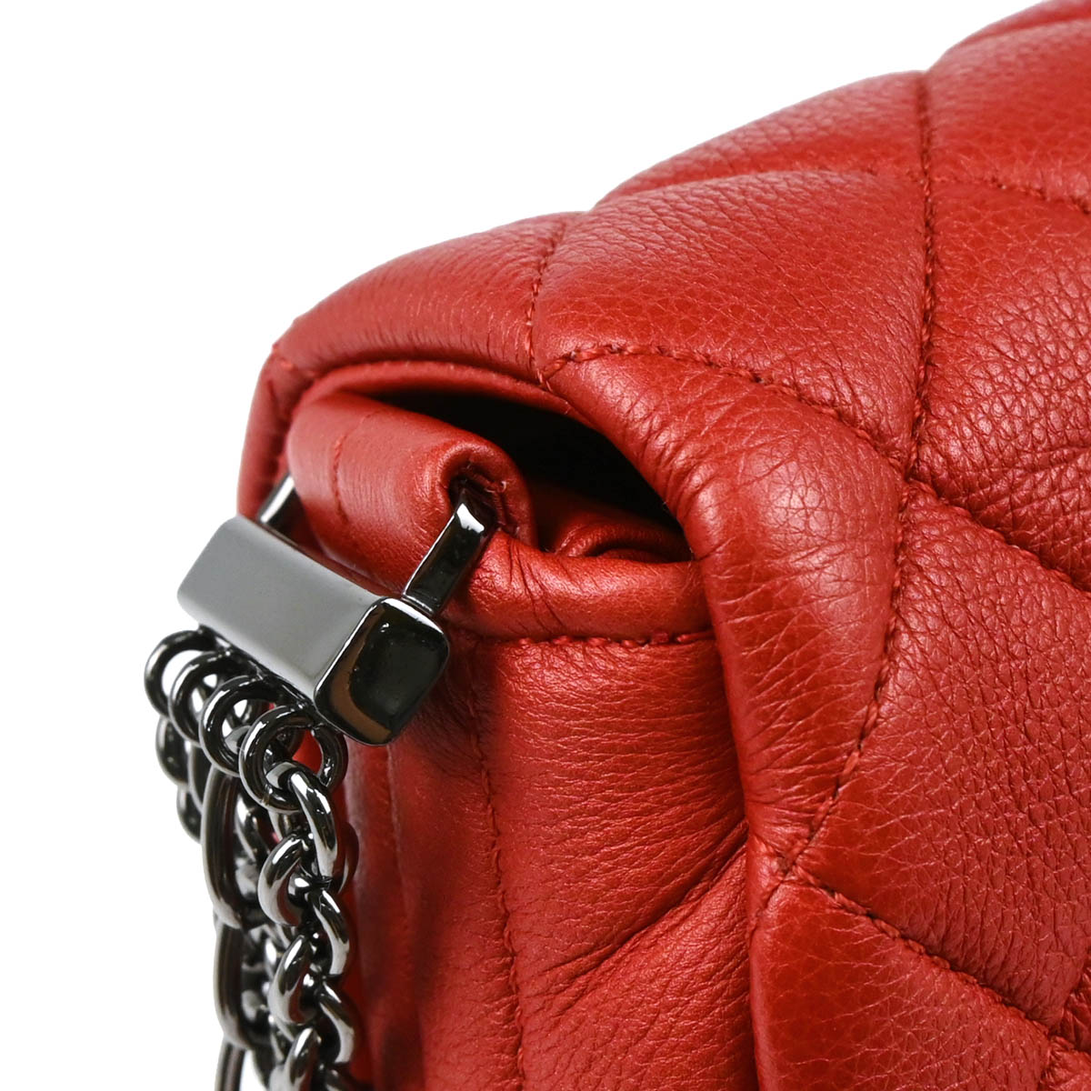 Chanel 2014 Red Lambskin Shoulder Bag