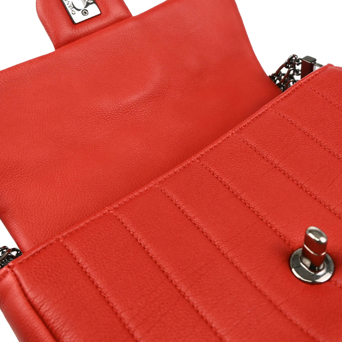 Chanel 2014 Red Lambskin Shoulder Bag