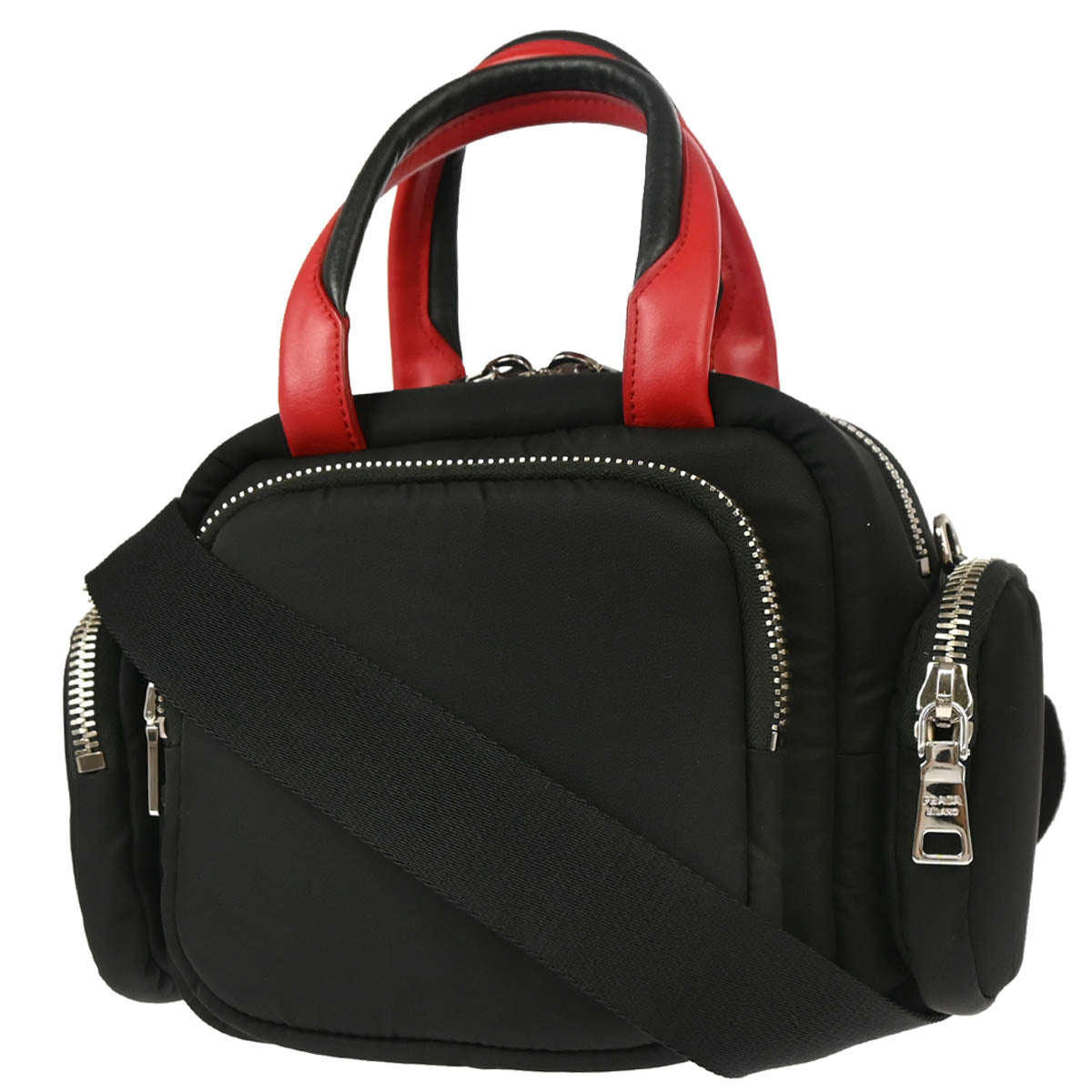 Prada Black Nylon 2way Shoulder Tote Handbag