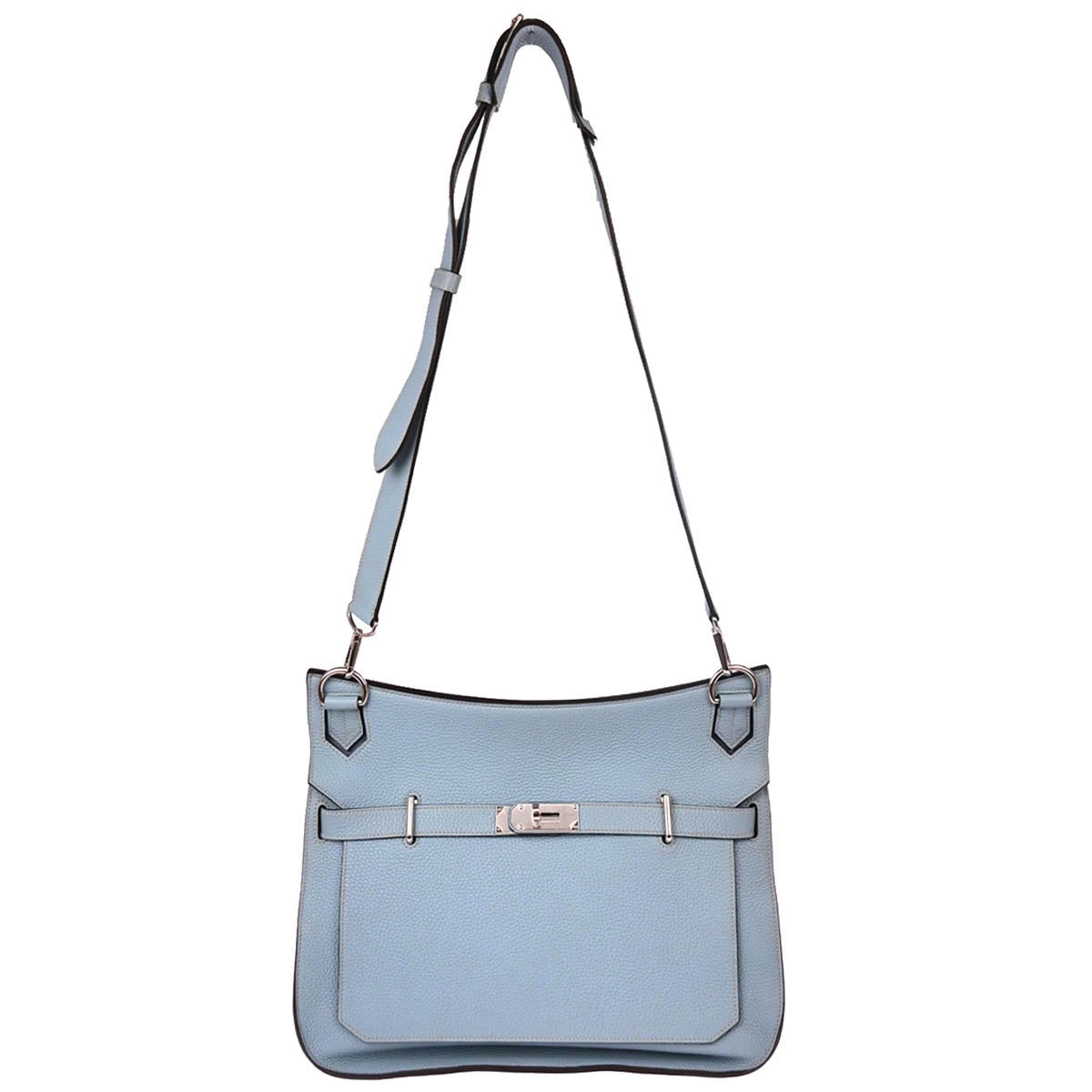 Hermes 2012 Ciel Taurillon Clemence Jypsiere 34 Shoulder Bag