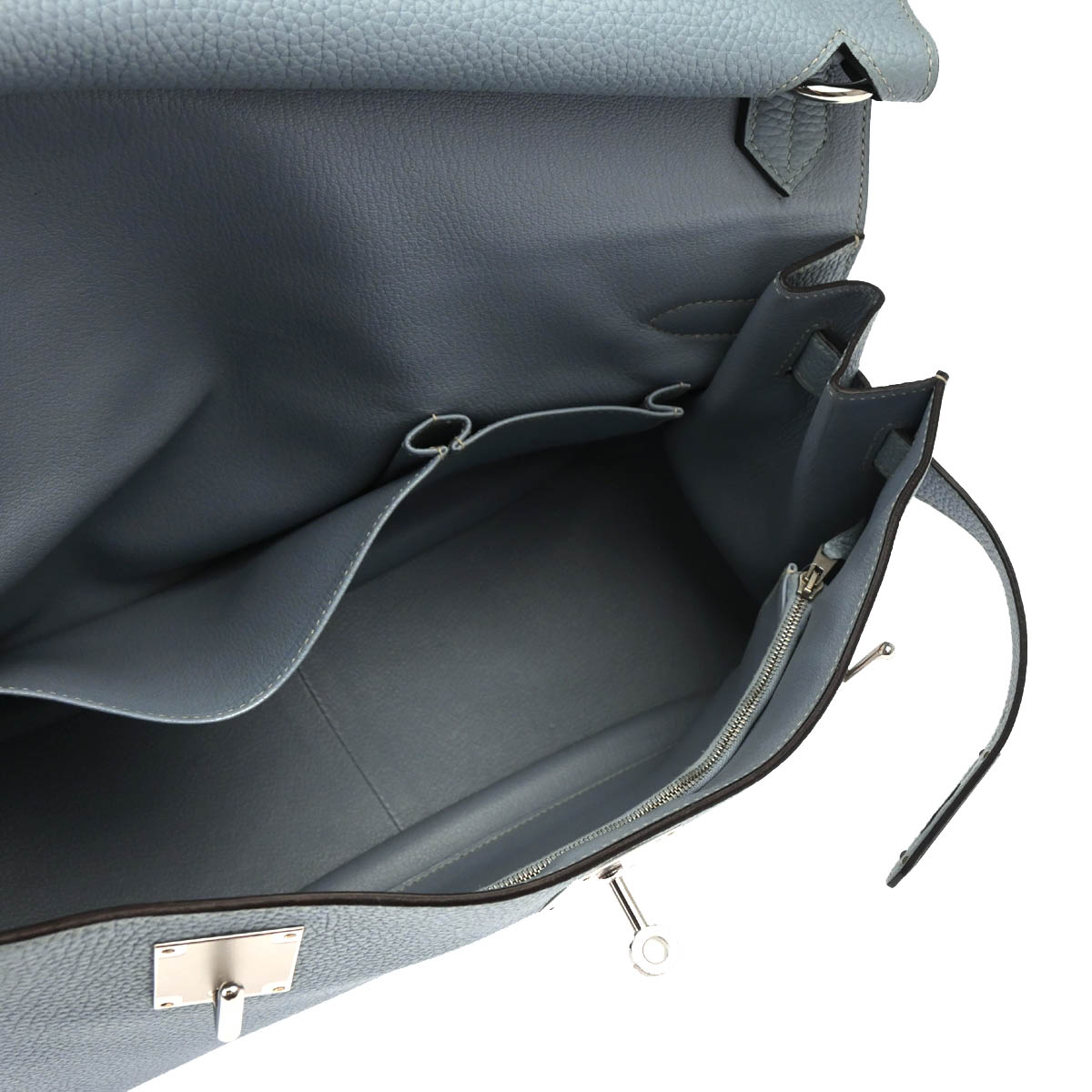 Hermes 2012 Ciel Taurillon Clemence Jypsiere 34 Shoulder Bag