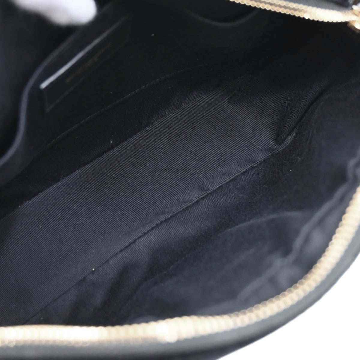 Saint Laurent Black Velours Lou Camera Bag Shoulder Bag