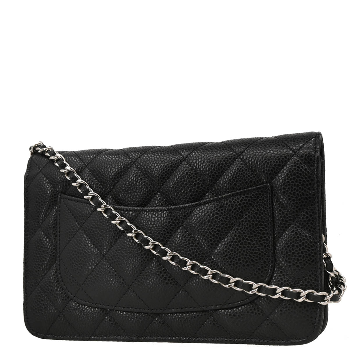 Chanel 2019 Black Caviar Classic WOC Shoulder Wallet Bag