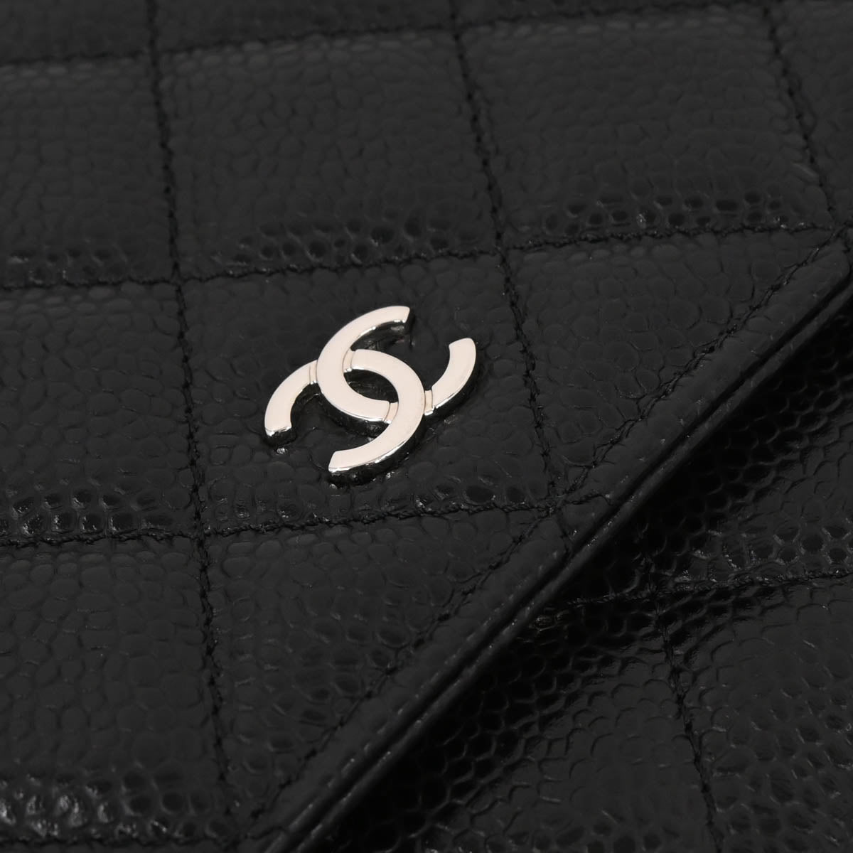 Chanel 2019 Black Caviar Classic WOC Shoulder Wallet Bag