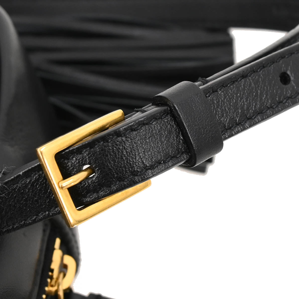 Saint Laurent Black Leather Lou Waist Bum Bag