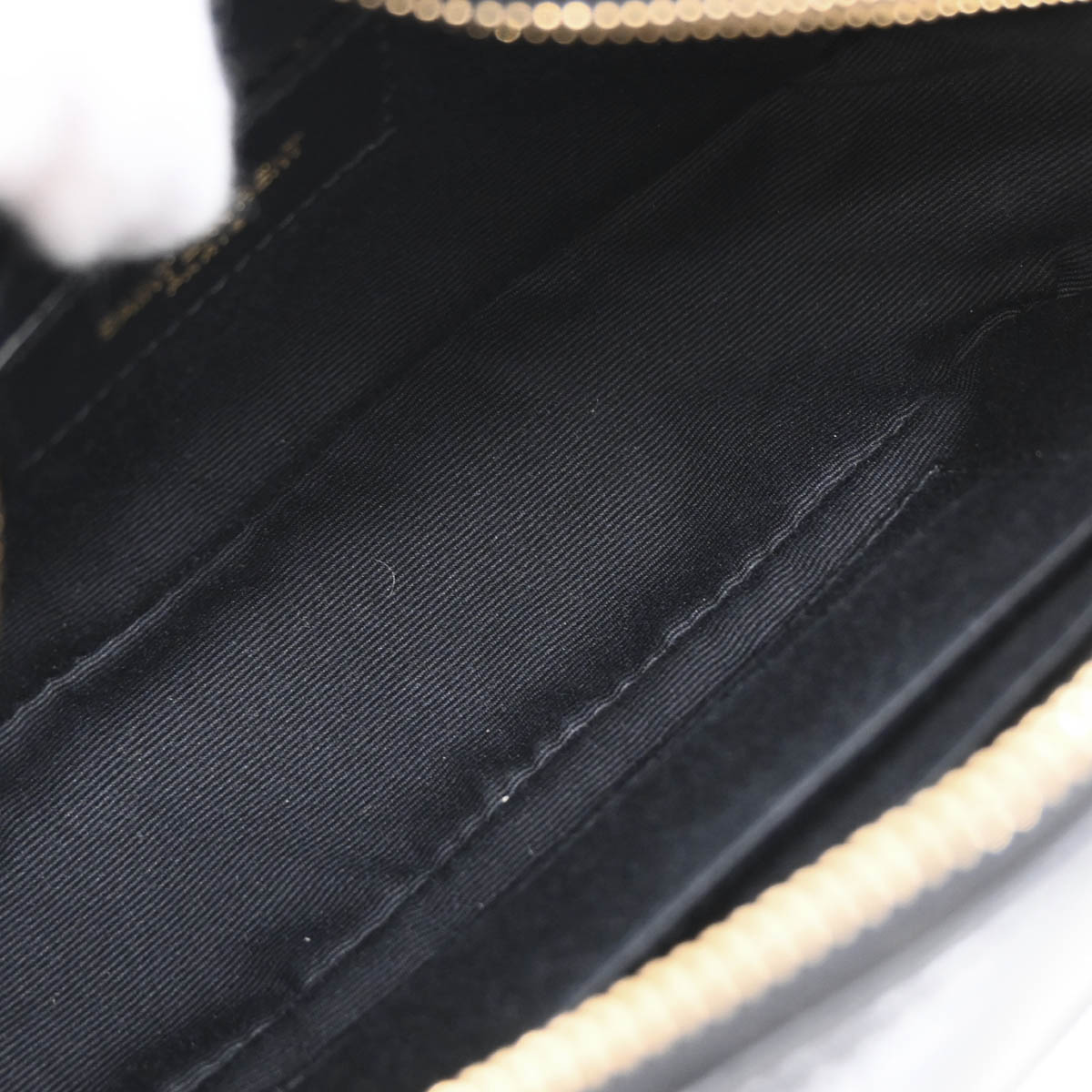 Saint Laurent Black Leather Lou Waist Bum Bag
