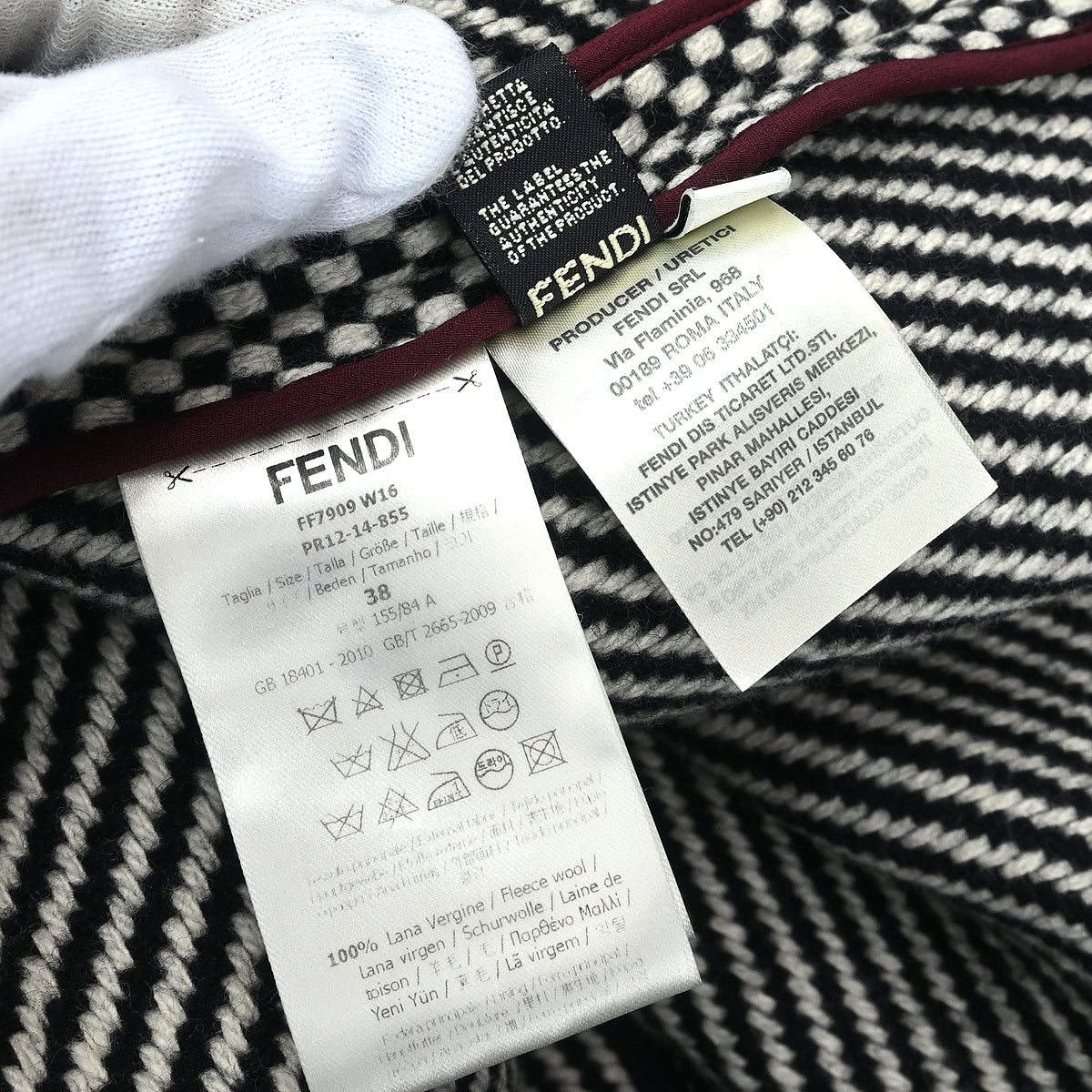 Fendi 2010 Long Sleeve Coat Jacket Black #38