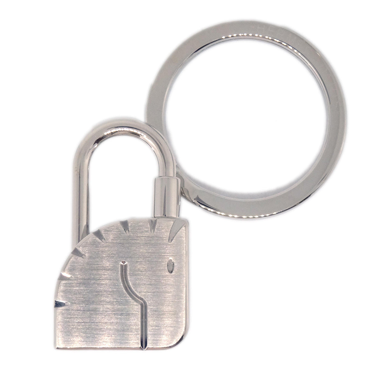 Hermes Horse Cadena Silver Small Good