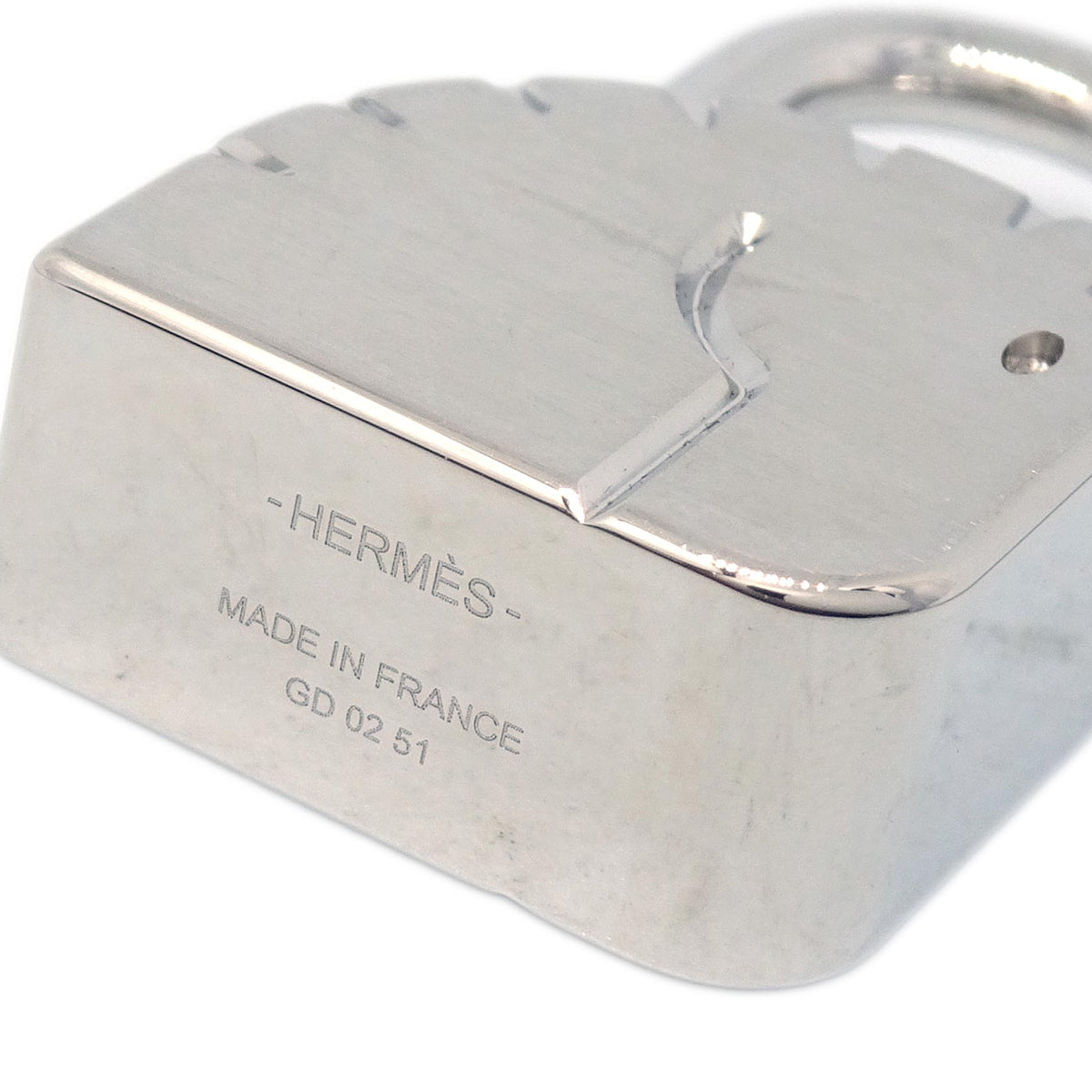 Hermes Horse Cadena Silver Small Good