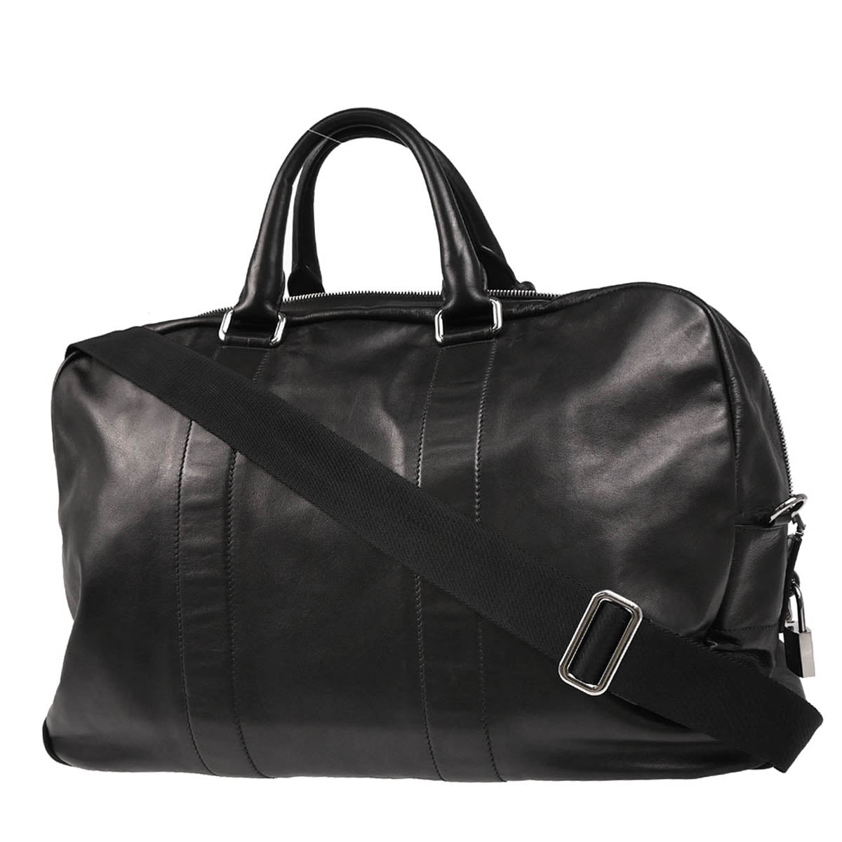 Prada 2010 Black Leather 2way Shoulder Handbag