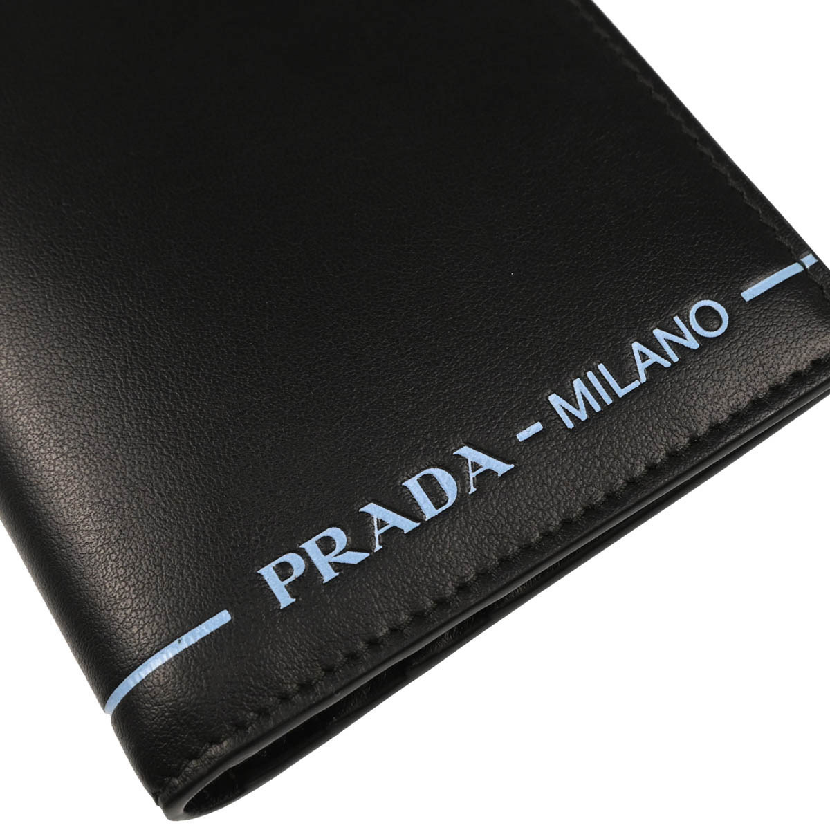Prada Black Leather Bifold Wallet