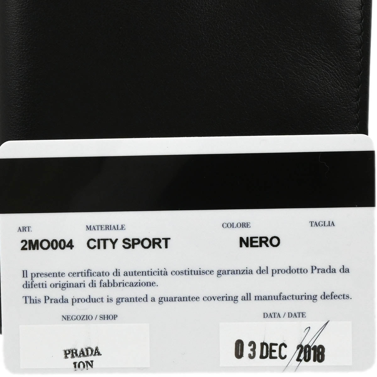 Prada Black Leather Bifold Wallet