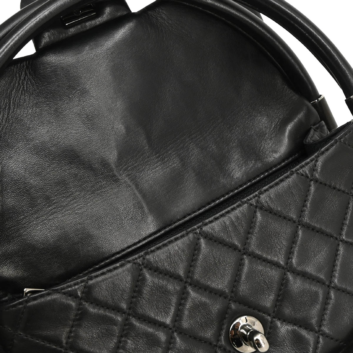 Chanel 2013-2014 Black Lambskin Small Hula Hoop Handbag