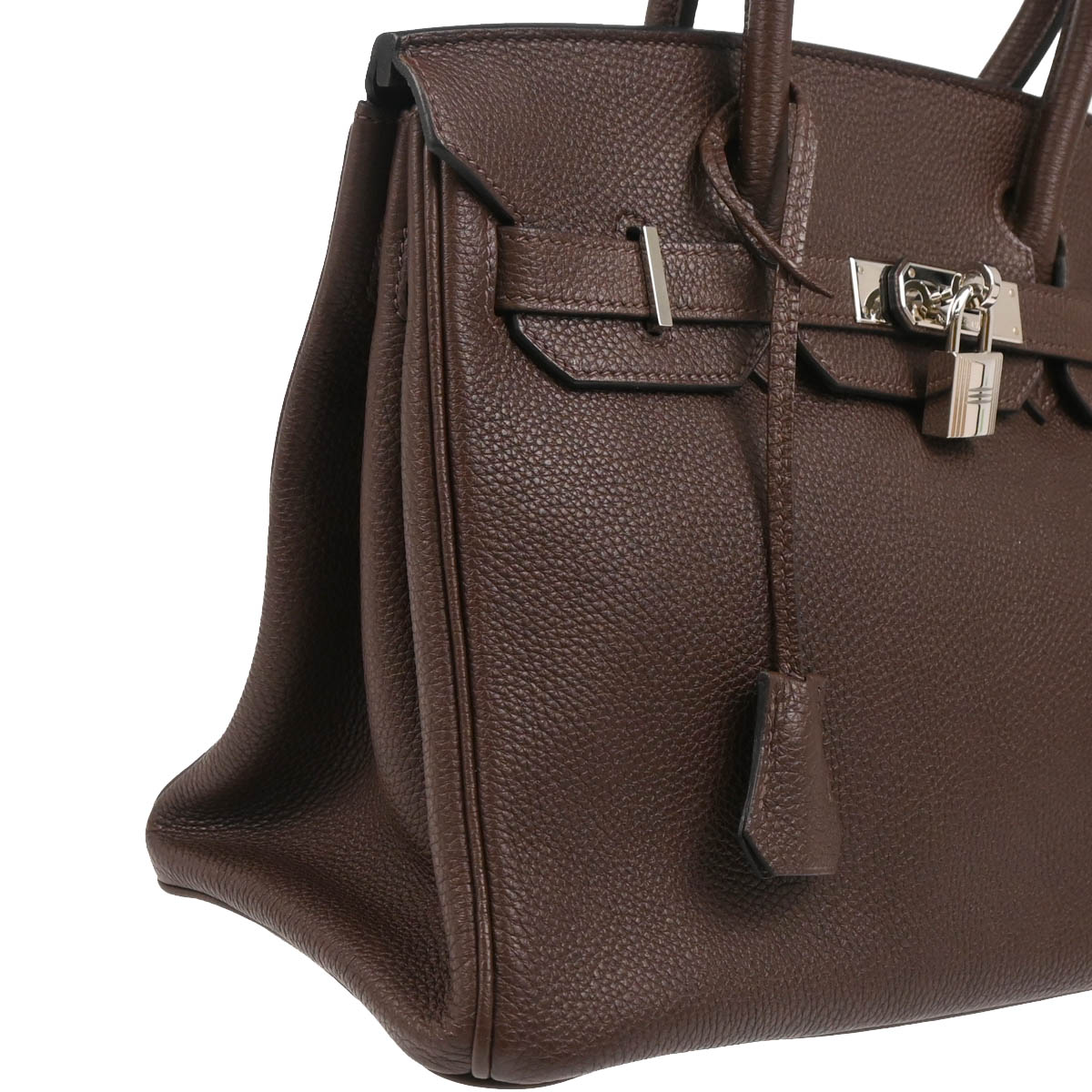 Hermes 2010 Chocolat Togo Birkin 30 Handbag