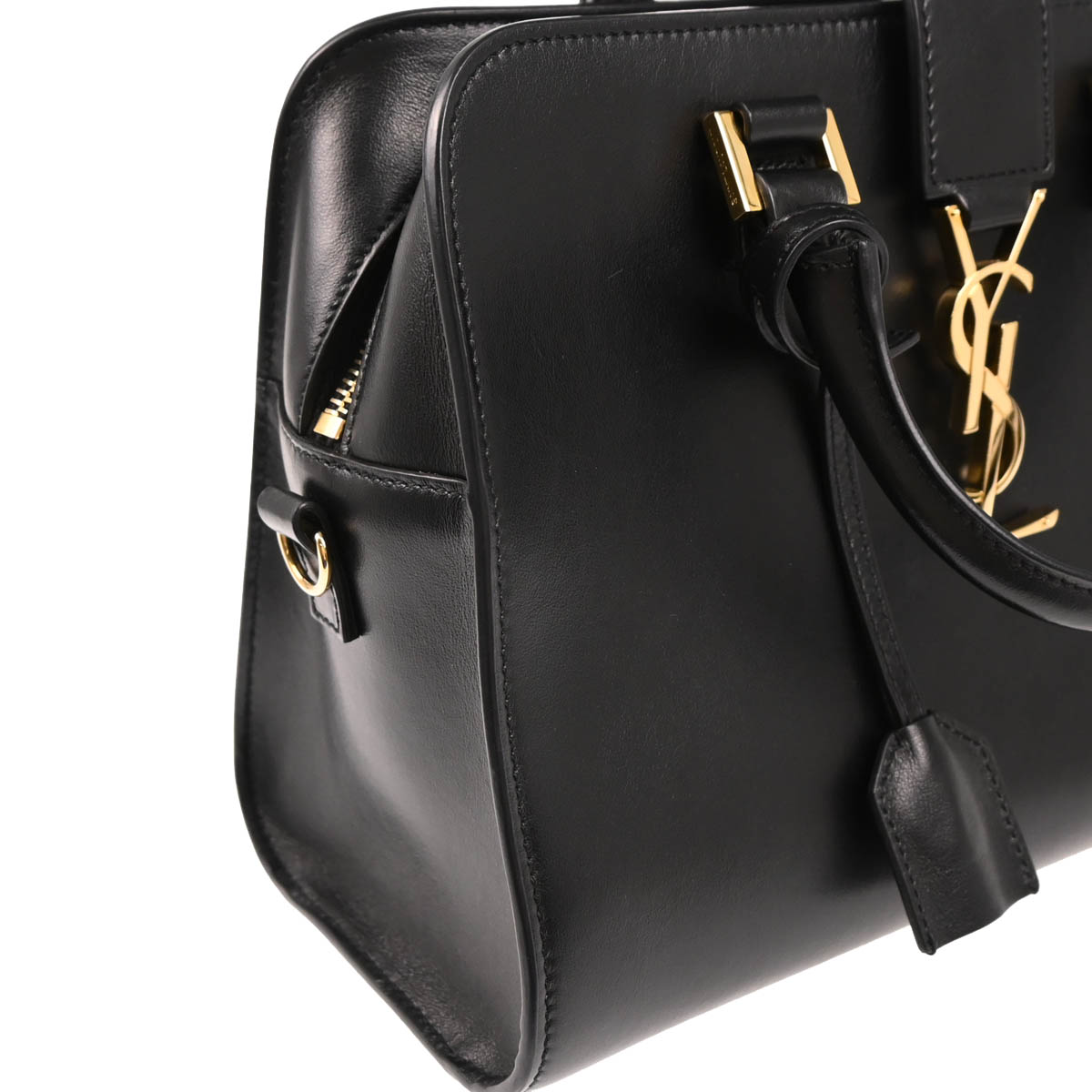 Saint Laurent Black Leather Baby Cabas 2way Shoulder Handbag