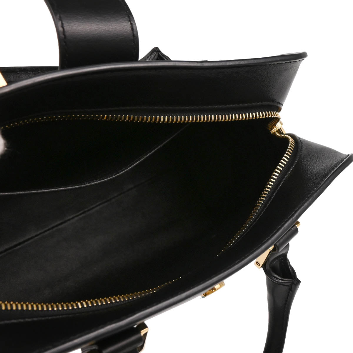 Saint Laurent Black Leather Baby Cabas 2way Shoulder Handbag