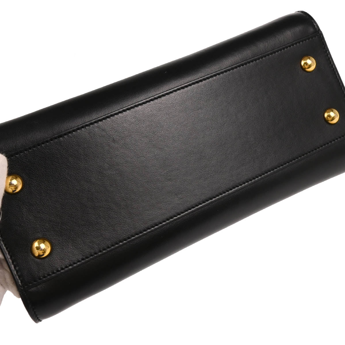 Saint Laurent Black Leather Baby Cabas 2way Shoulder Handbag