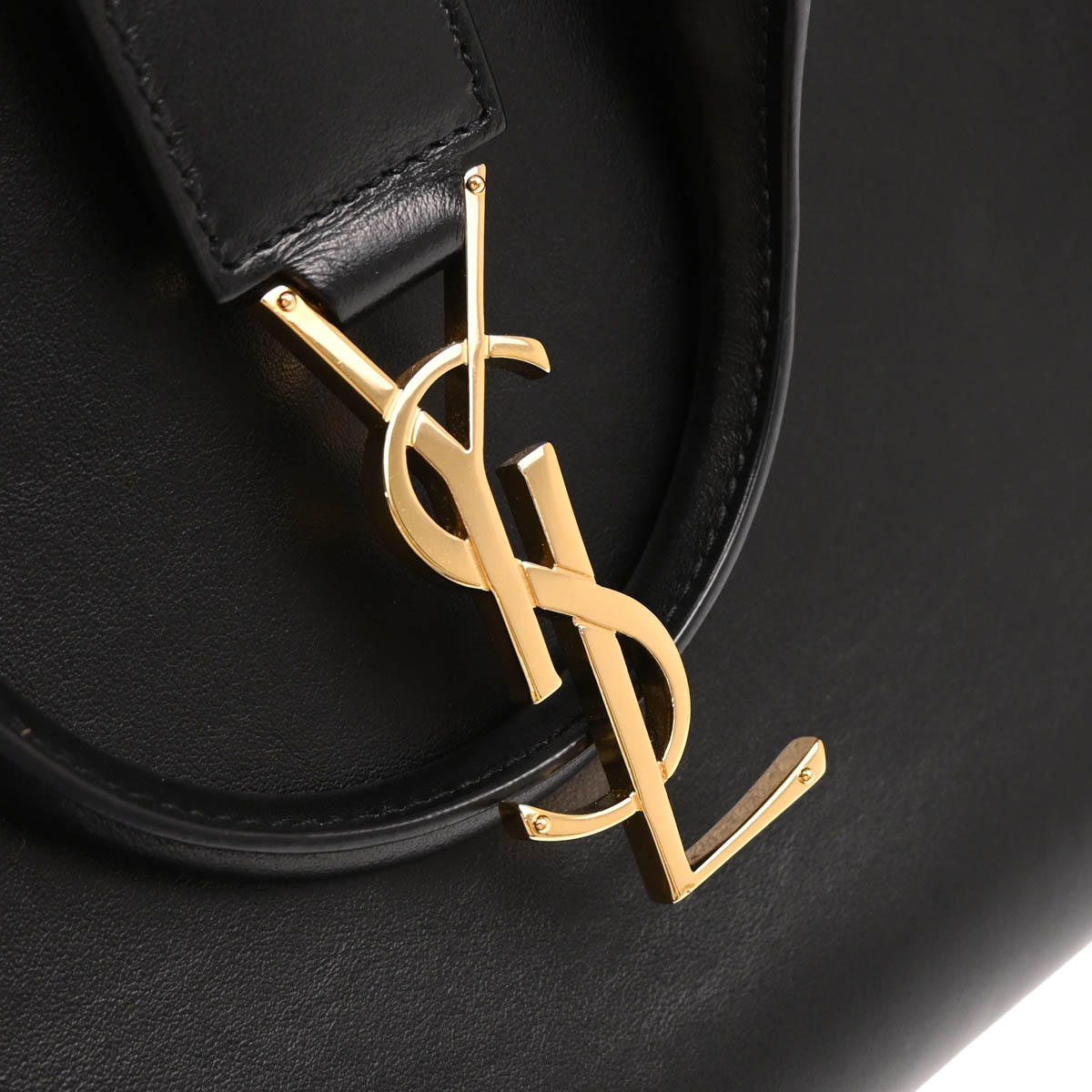 Saint Laurent Black Leather Baby Cabas 2way Shoulder Handbag