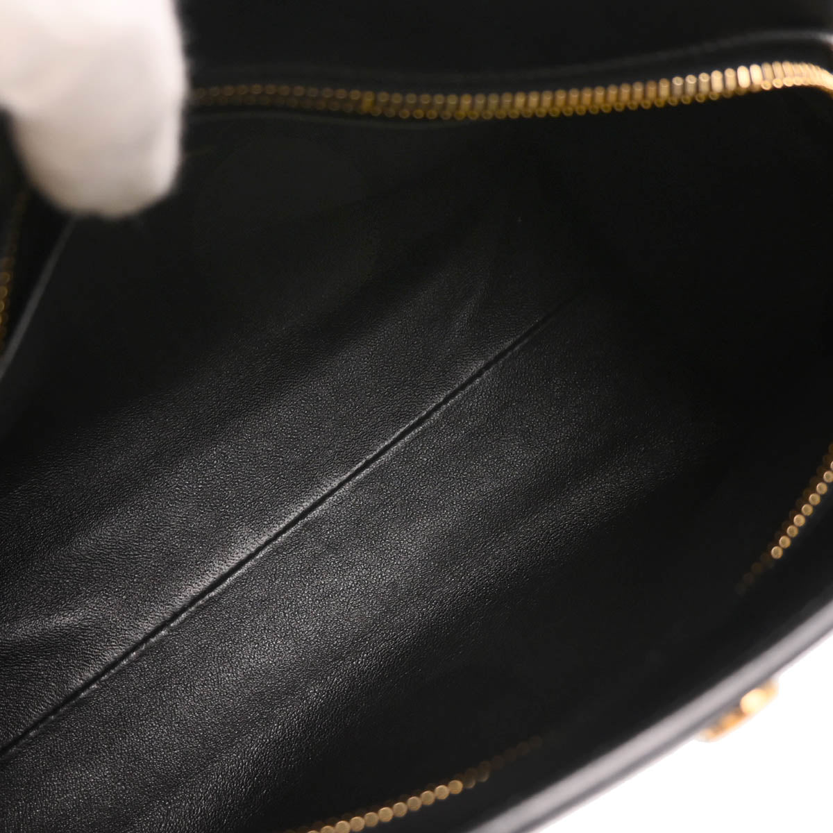 Saint Laurent Black Leather Baby Cabas 2way Shoulder Handbag