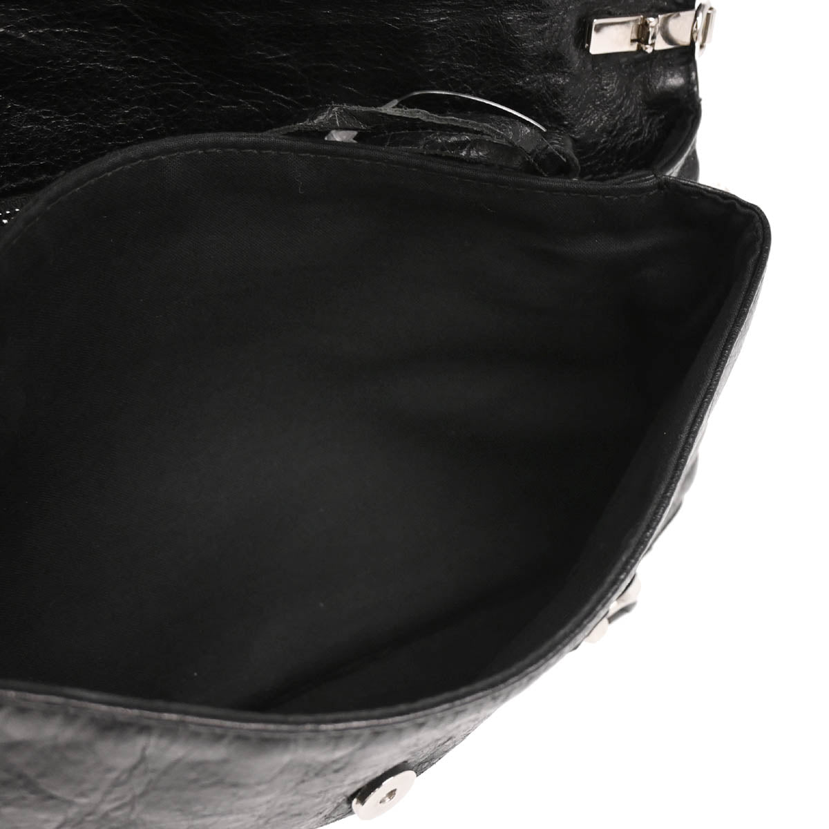 Balenciaga Black Leather Envelope Shoulder Bag