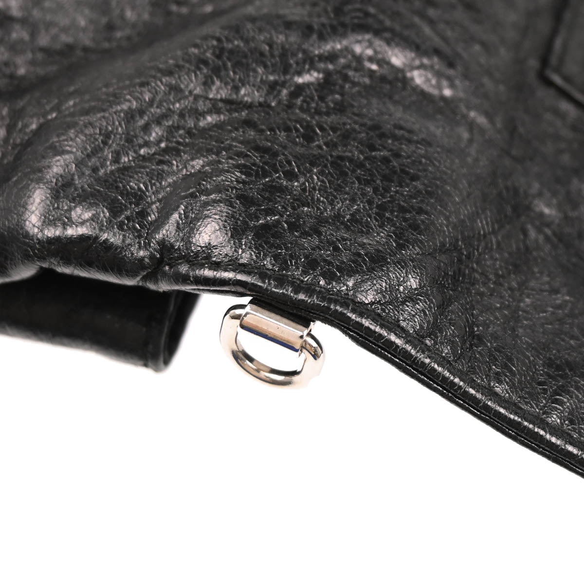 Balenciaga Black Leather Envelope Shoulder Bag