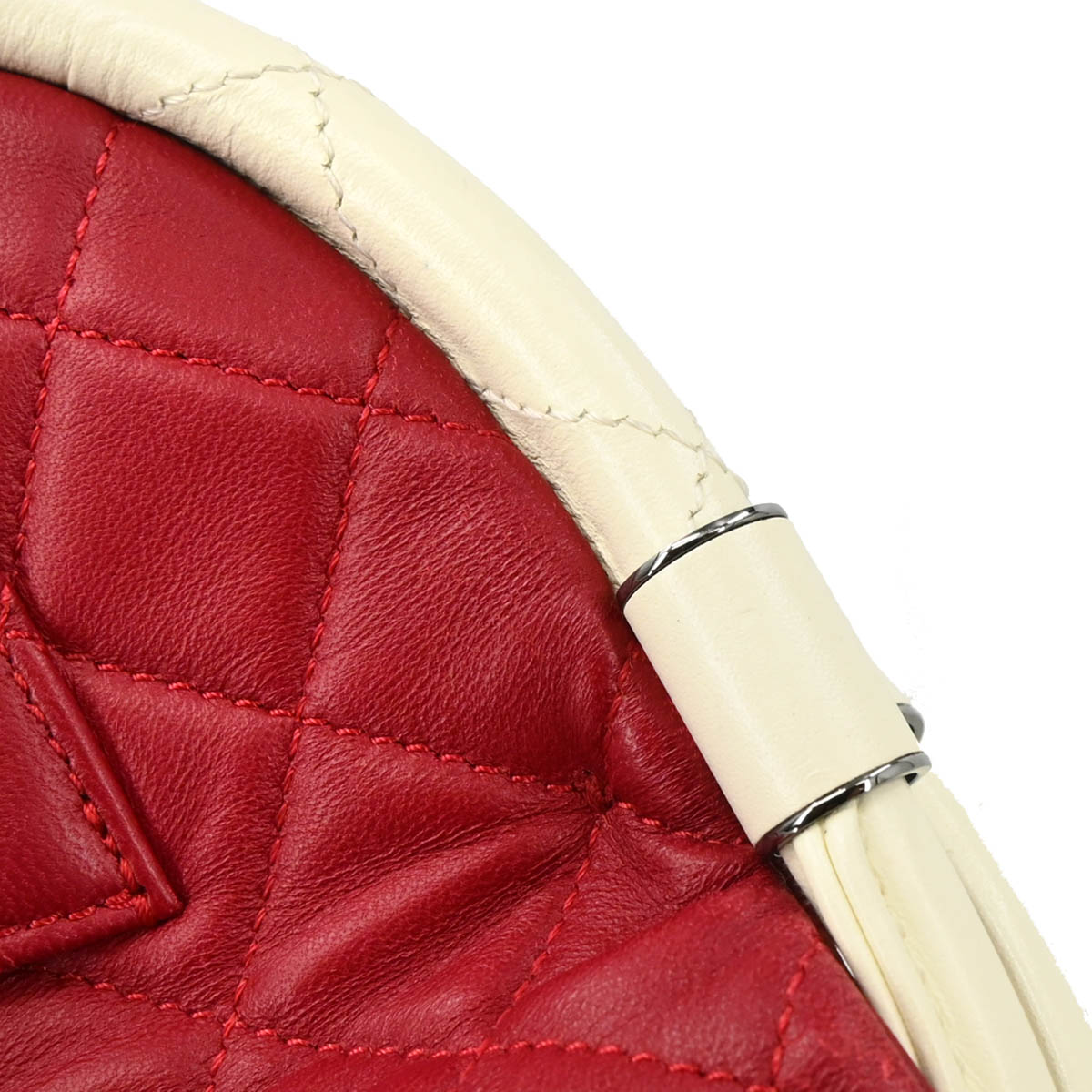 Chanel 2013-2014 Red Lambskin Small Hula Hoop Handbag