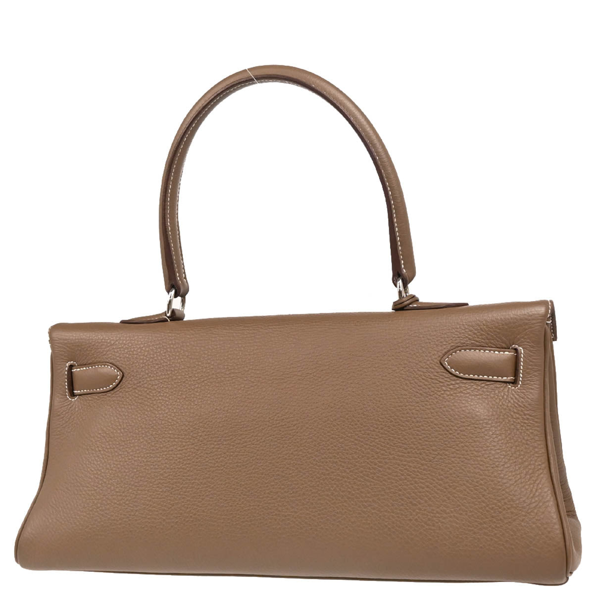 Hermes 2010 Etoupe Gray Togo Shoulder Kelly Handbag
