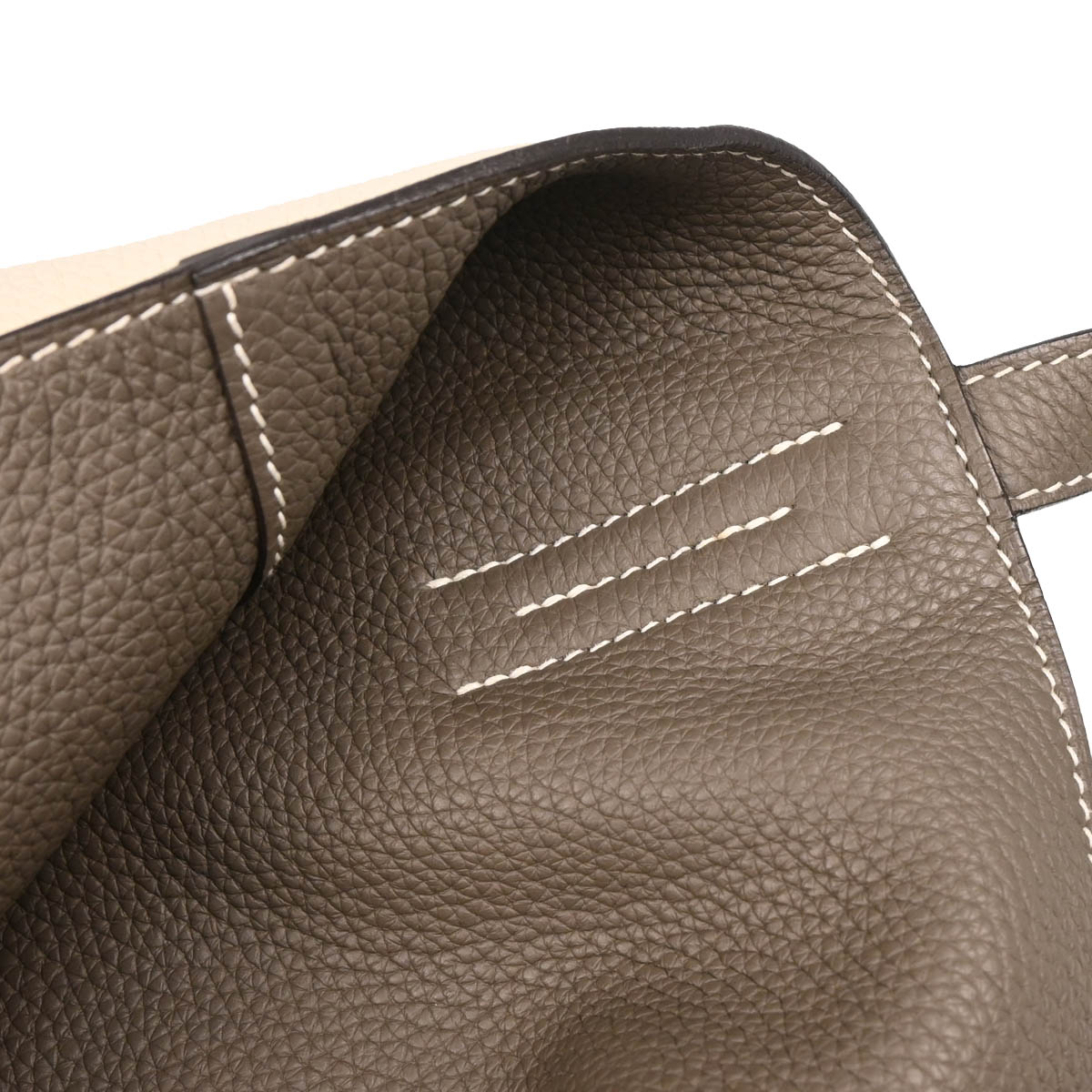Hermes 2018 Etoupe Clemence Double Sens 36 Reversible Tote Handbag
