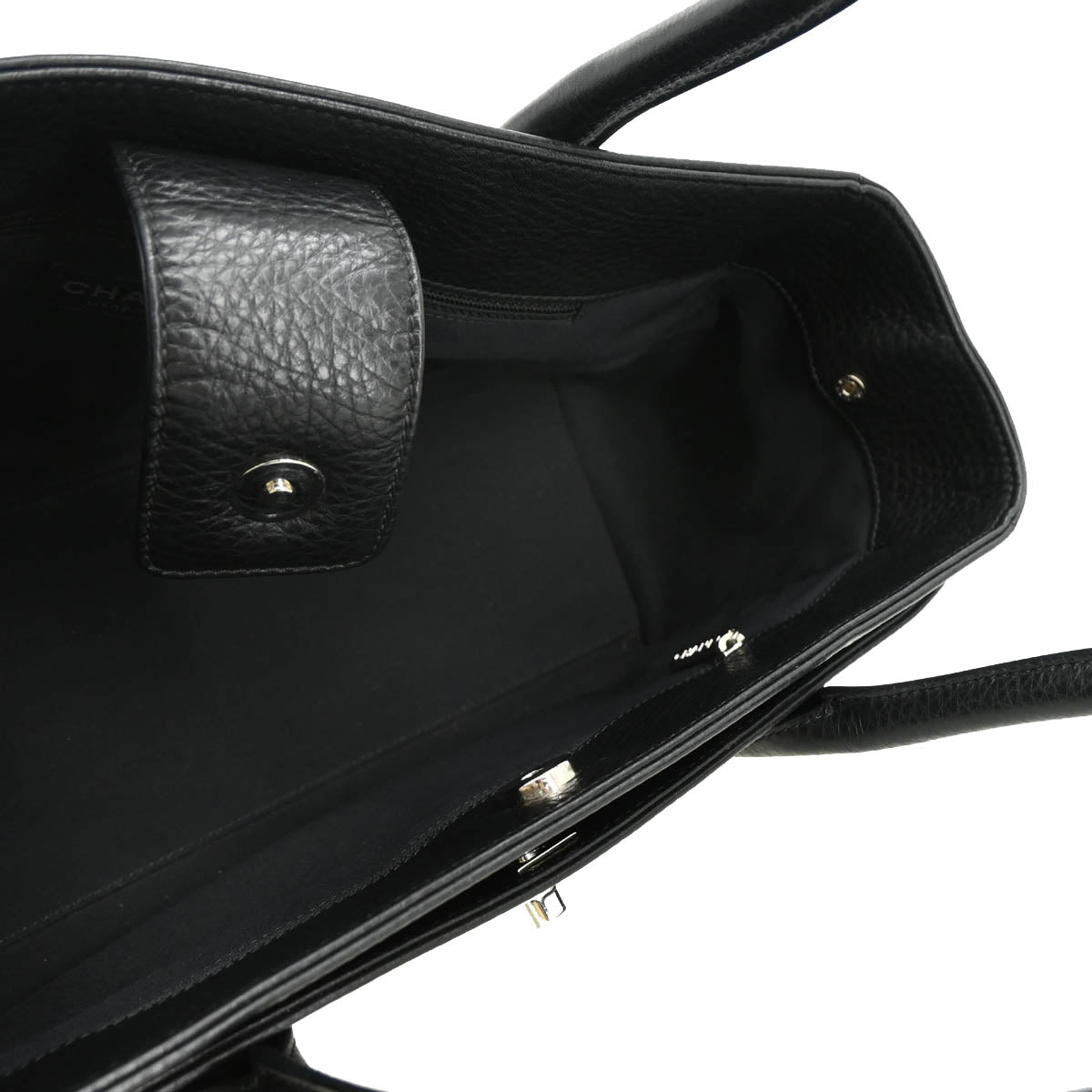Chanel 2014-2015 Black Deerskin Executive Cerf Tote Shoulder Bag