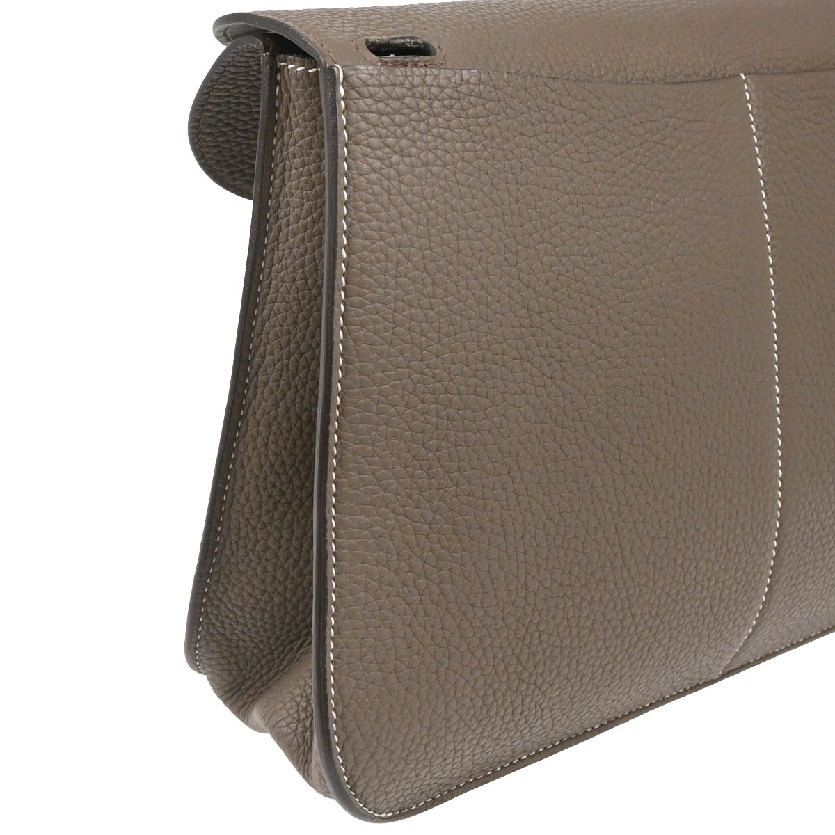 Hermes 2019 Gris Asphalt Taurillon Clemence Halzan 31 Handbag 2way Shoulder