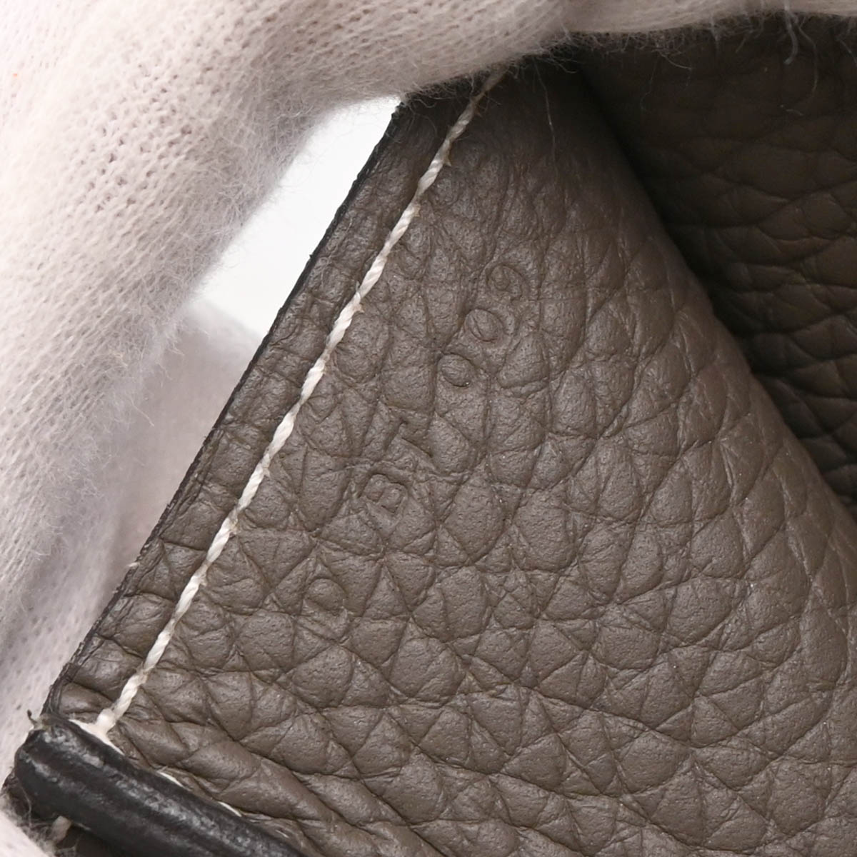 Hermes 2019 Gris Asphalt Taurillon Clemence Halzan 31 Handbag 2way Shoulder