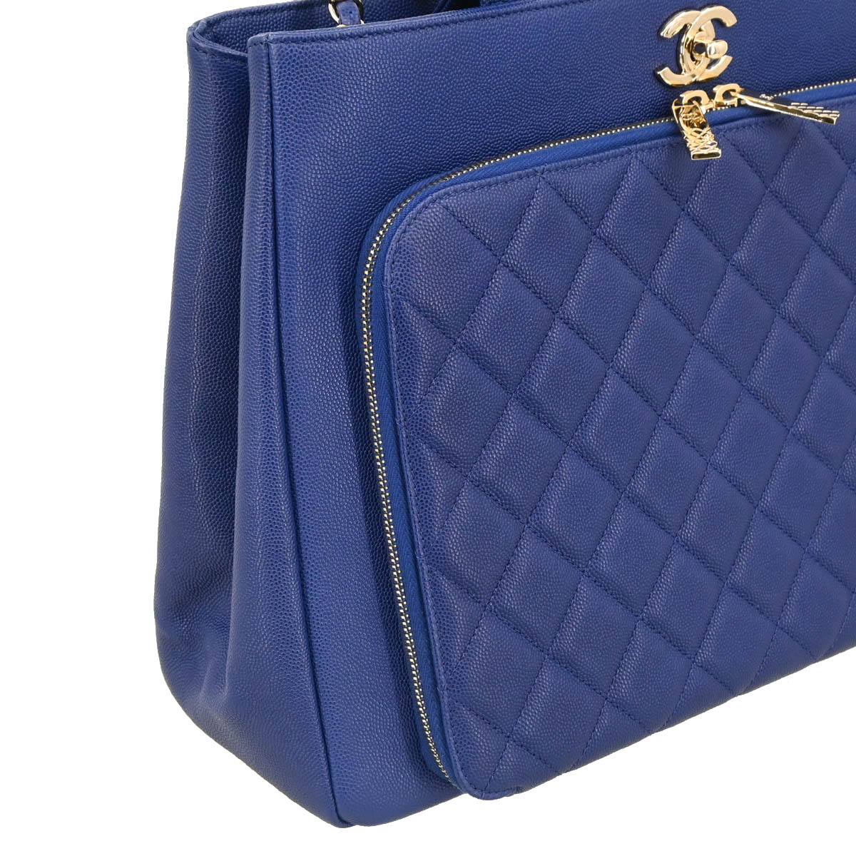 Chanel 2017-2018 Blue Caviar Business Affinity Shopping Tote Bag