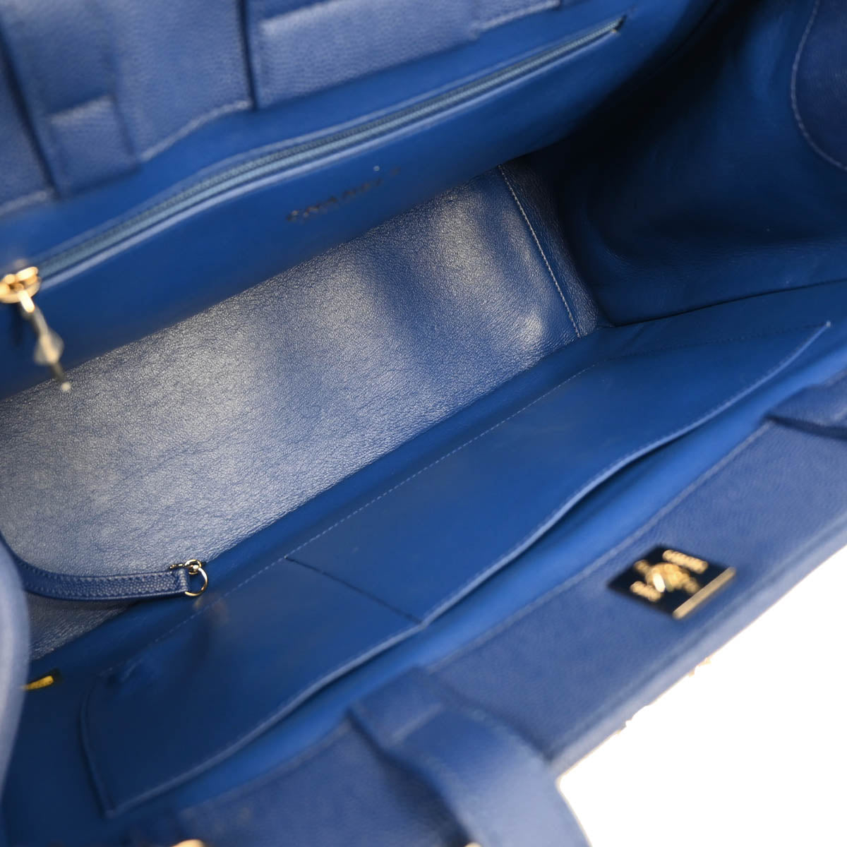 Chanel 2017-2018 Blue Caviar Business Affinity Shopping Tote Bag