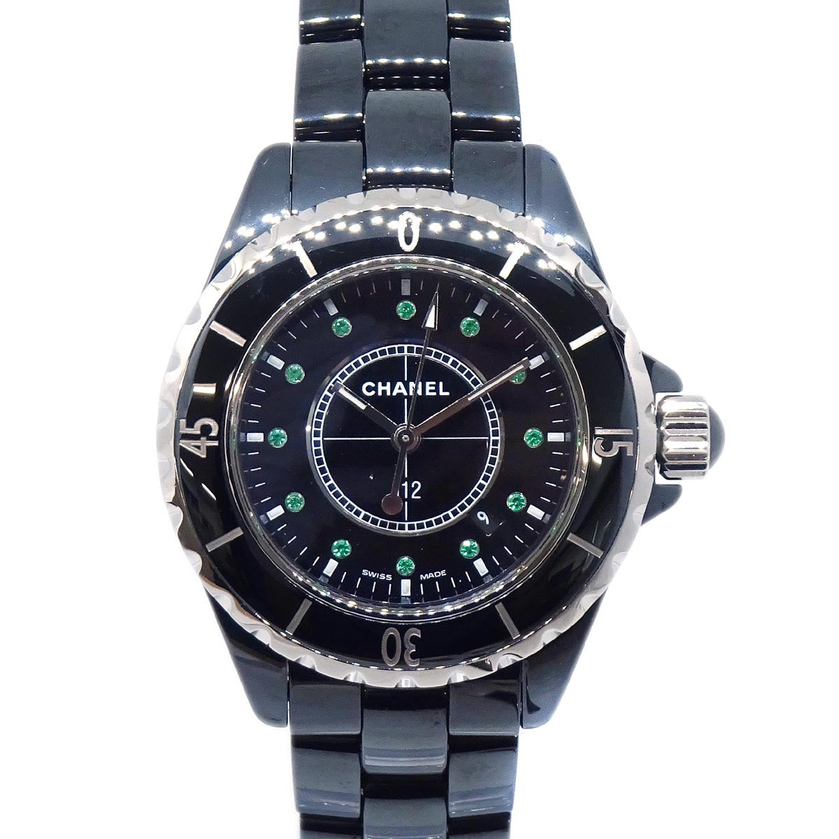Chanel 33 mm Emerald Ceramic Quartz
